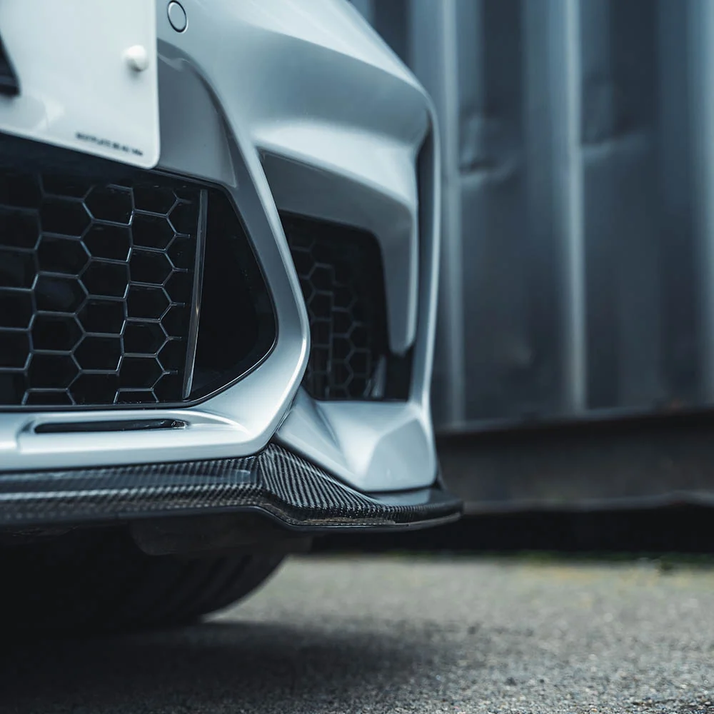 BMW M2C F87 CARBON FIBRE SPLITTER - CS STYLE-Splitter-CT CARBON-CT Carbon - High-quality carbon fiber and gloss black aerodynamic parts for premium sports and luxury vehicles.