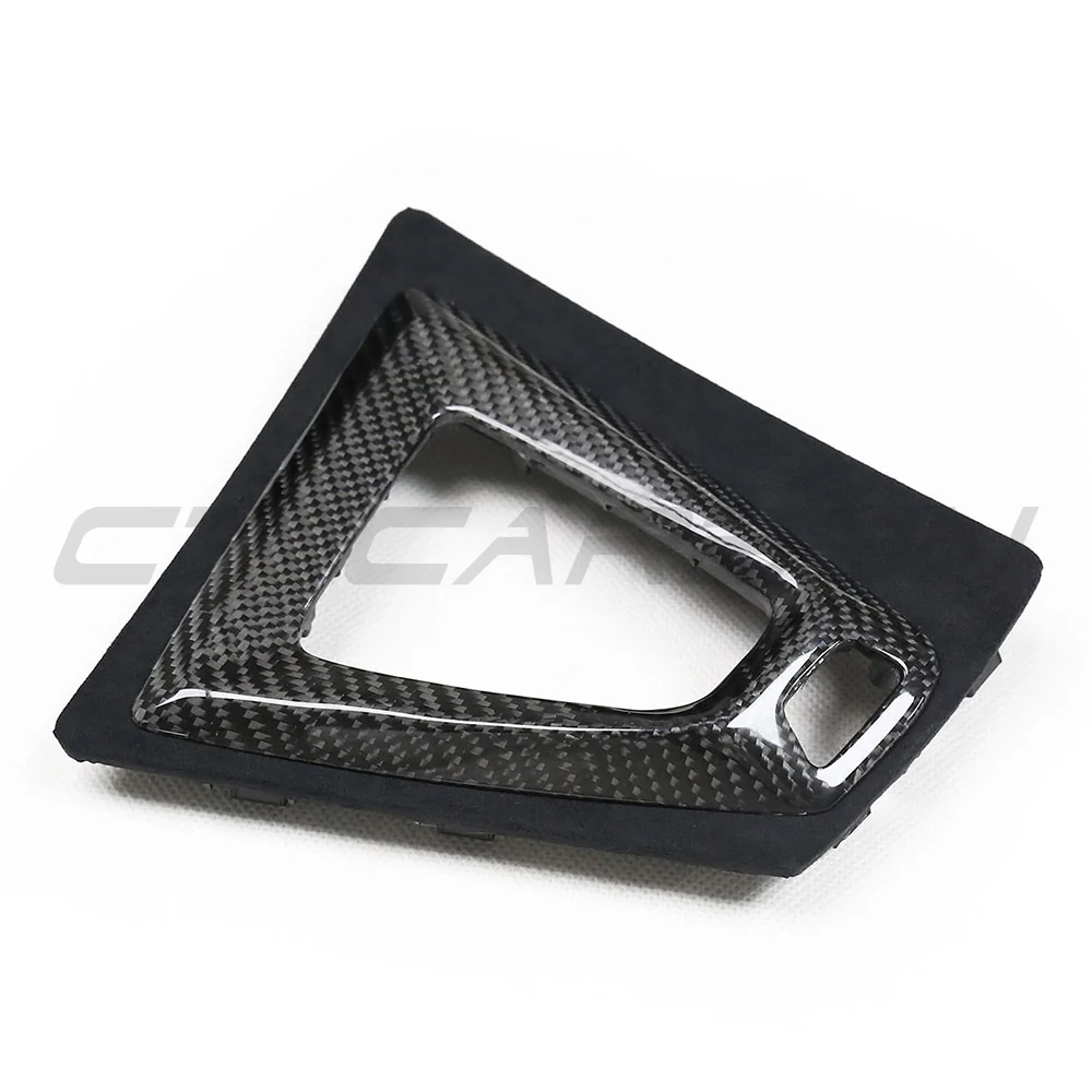 BMW M3/M4 F80/F82/F83/F87 ALCANTARA & CARBON SHIFTER SURROUND (LHD)-Accessories-CT CARBON-CT Carbon - High-quality carbon fiber and gloss black aerodynamic parts for premium sports and luxury vehicles.
