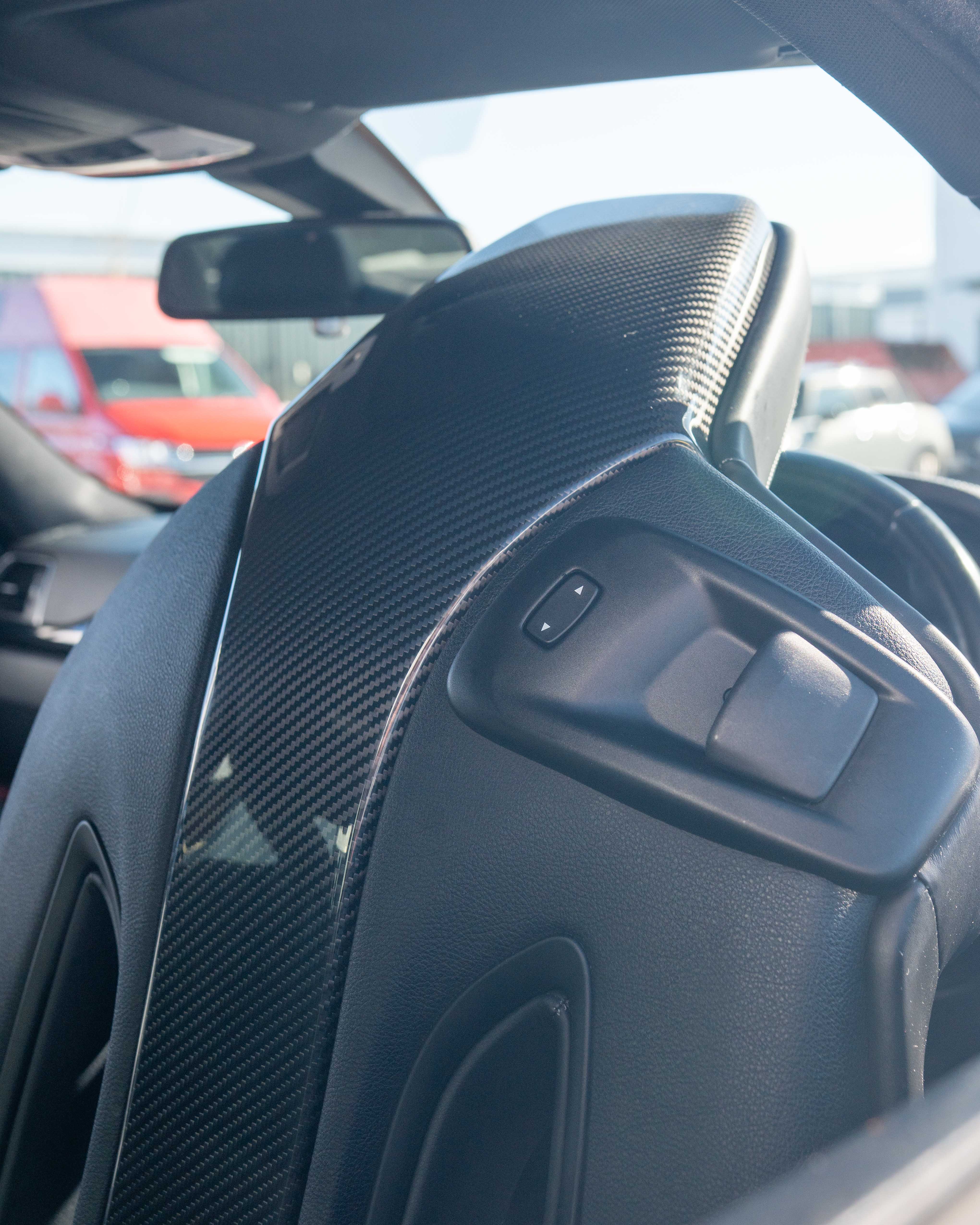 BMW M2C & M3 & M4 (F87 F80 F82 F83) CARBON FIBRE SEAT BACK-Accessories-CT CARBON-CT Carbon - High-quality carbon fiber and gloss black aerodynamic parts for premium sports and luxury vehicles.