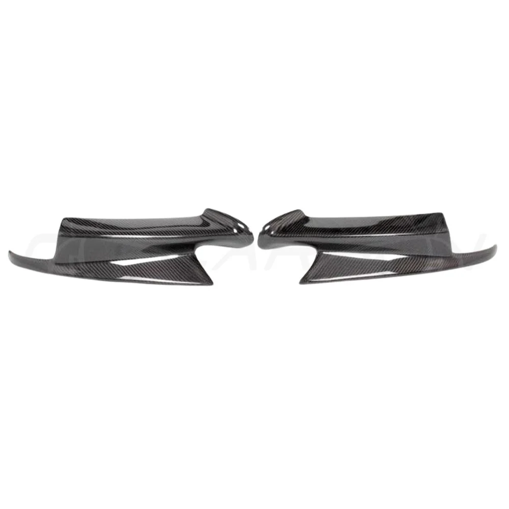 BMW M3 E92/E90 CARBON FRONT CANARD SPLITTERS - MP STYLE-Splitter-CT CARBON-CT Carbon - High-quality carbon fiber and gloss black aerodynamic parts for premium sports and luxury vehicles.