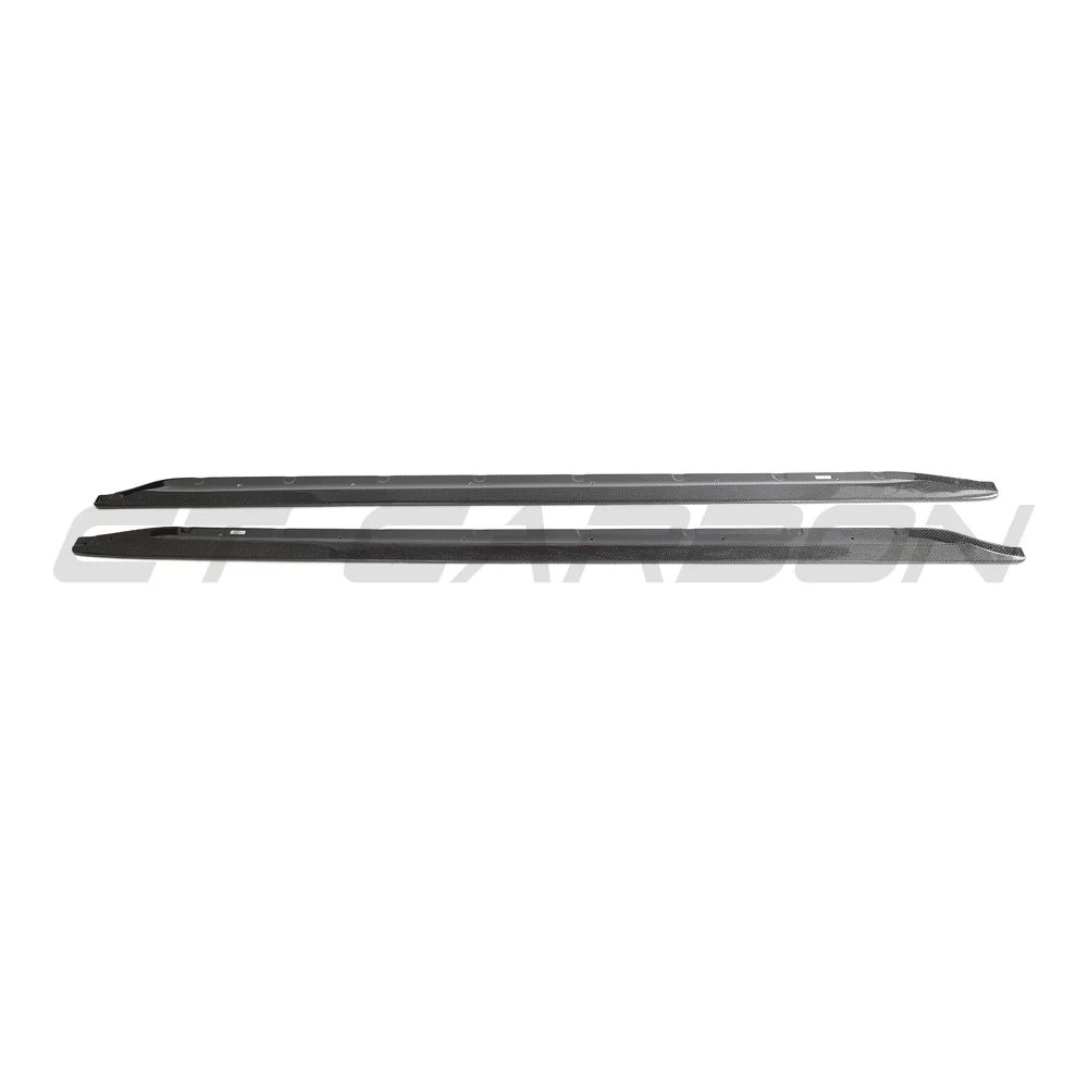 BMW M3 G80/G81 CARBON FIBRE SIDE SKIRT EXTENSIONS-Side Skirts-CT CARBON-CT Carbon - High-quality carbon fiber and gloss black aerodynamic parts for premium sports and luxury vehicles.