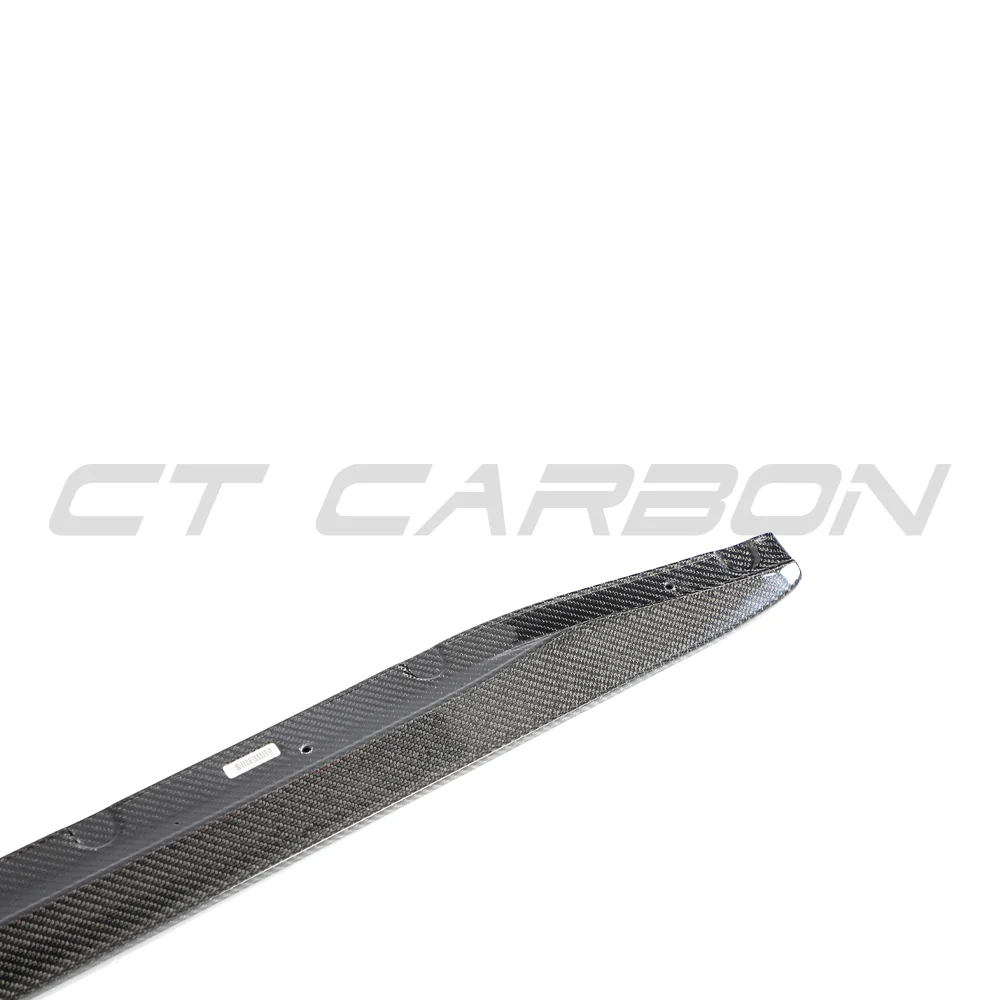 BMW M3 G80/G81 CARBON FIBRE SIDE SKIRT EXTENSIONS-Side Skirts-CT CARBON-CT Carbon - High-quality carbon fiber and gloss black aerodynamic parts for premium sports and luxury vehicles.