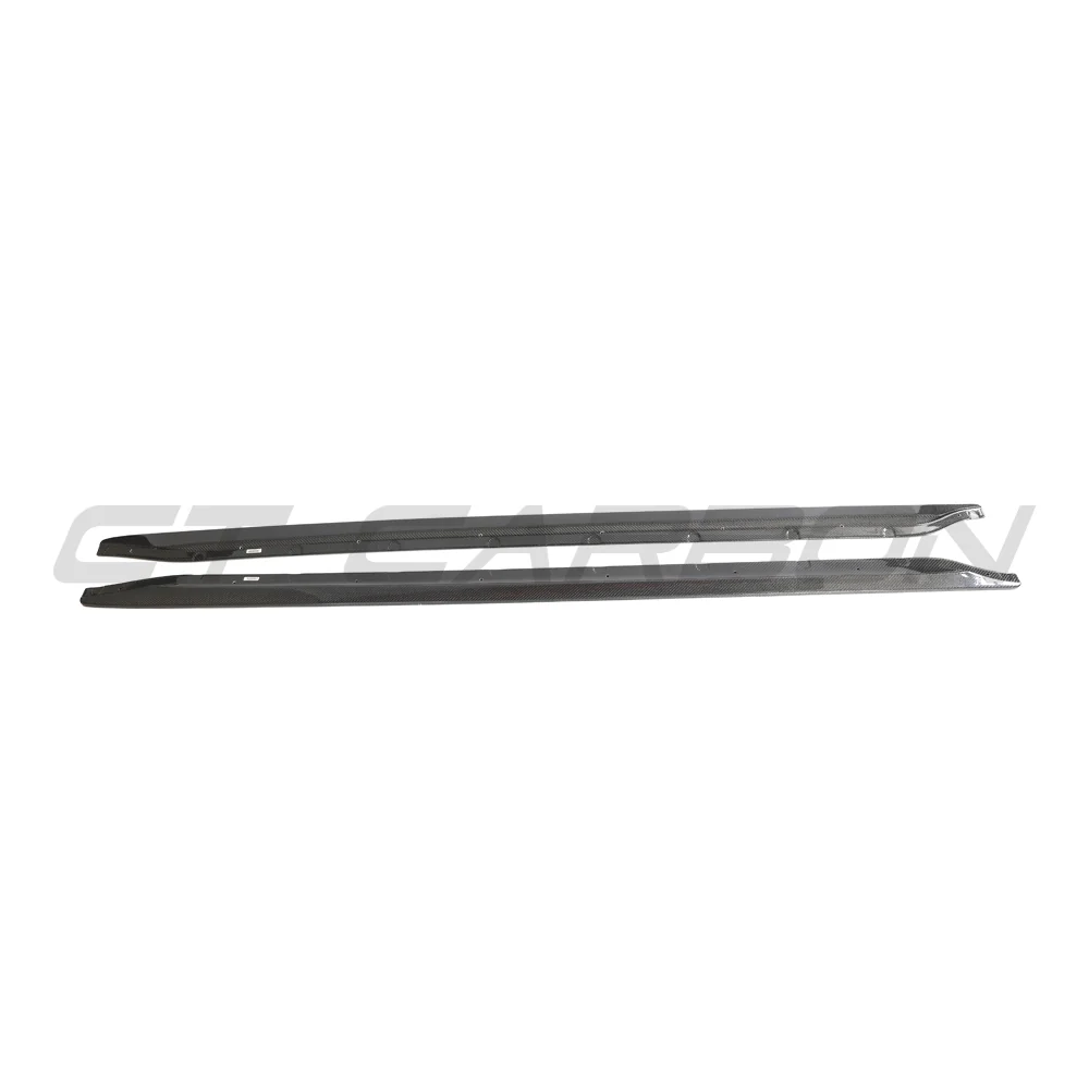 BMW M3 G80/G81 CARBON FIBRE SIDE SKIRT EXTENSIONS-Side Skirts-CT CARBON-CT Carbon - High-quality carbon fiber and gloss black aerodynamic parts for premium sports and luxury vehicles.