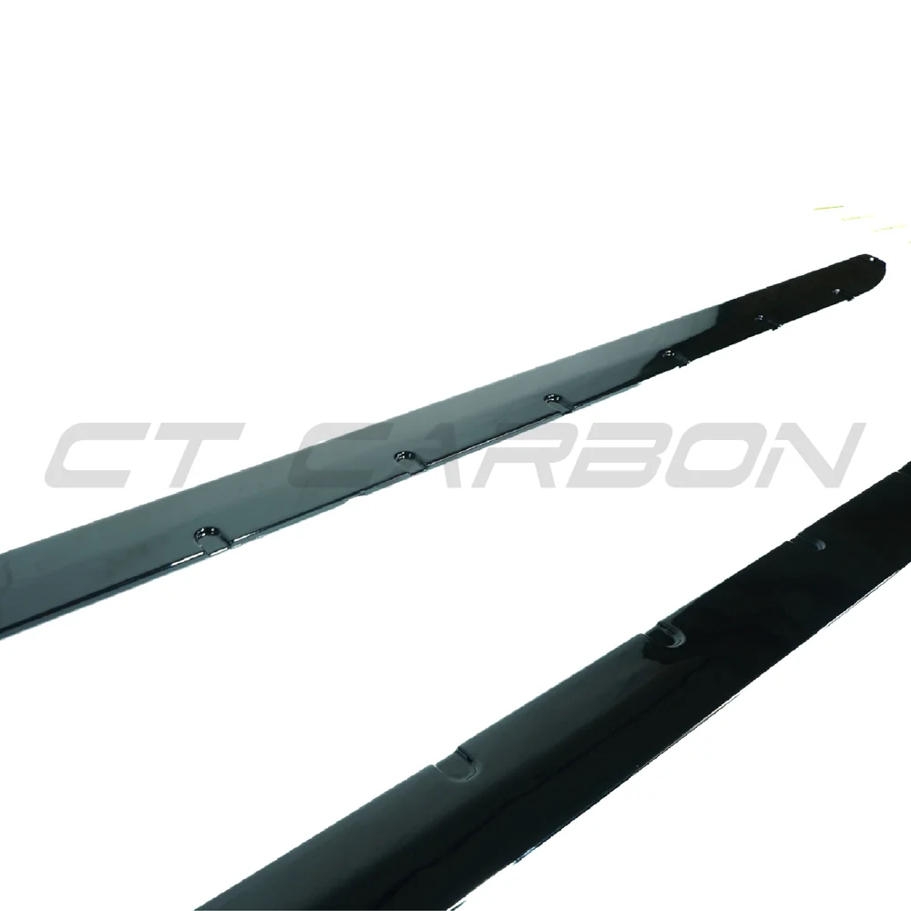 BMW M3 G80 & G81 GLOSS BLACK SIDE SKIRTS - MP STYLE-Side Skirts-BLAK BY CT-CT Carbon - High-quality carbon fiber and gloss black aerodynamic parts for premium sports and luxury vehicles.