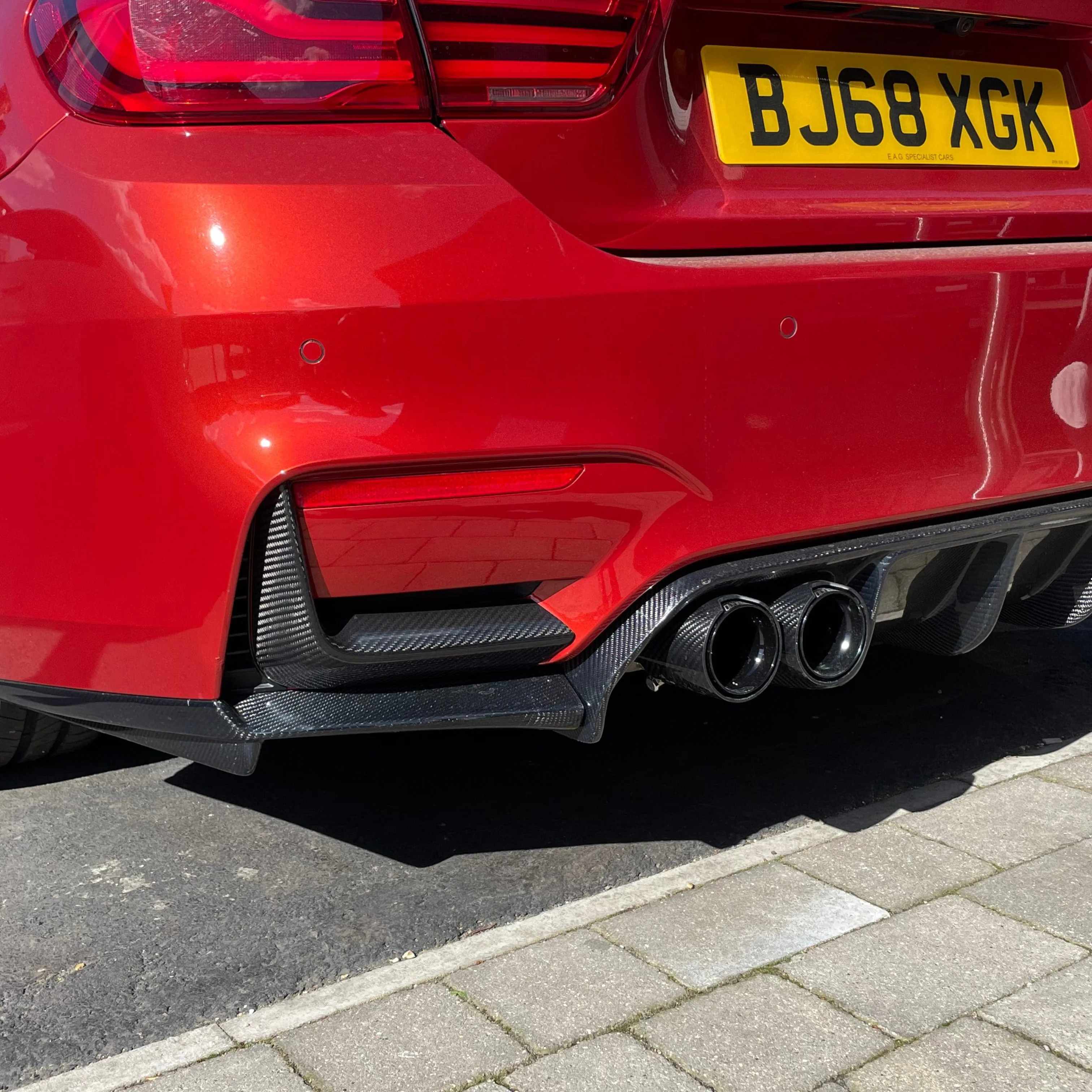 CT CARBON Rear Canards BMW M3 & M4 F80 F82 F83 REAR CARBON FIBRE BUMPER CANARDS