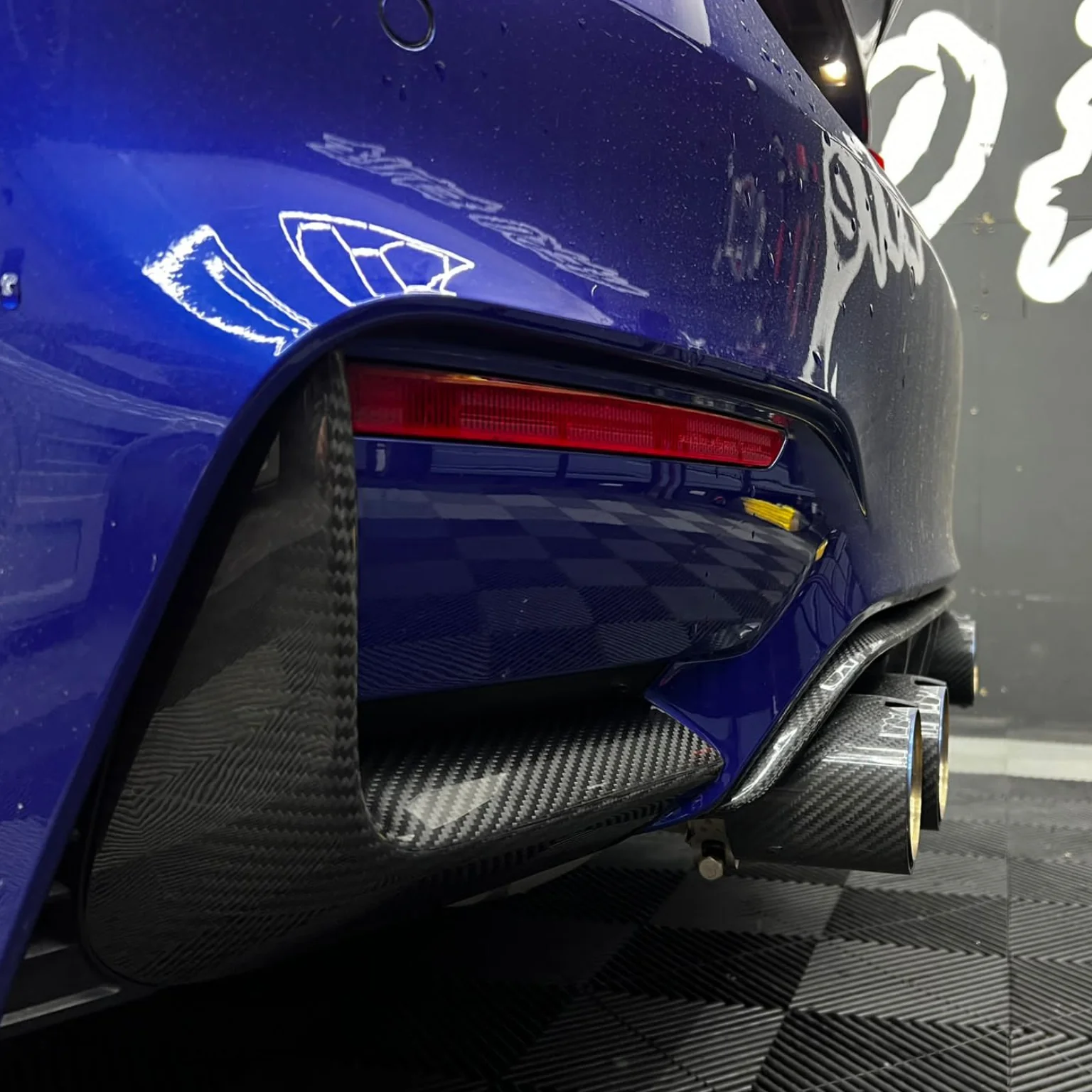 BMW M3 & M4 F80 F82 F83 REAR CARBON FIBRE BUMPER CANARDS-Accessories-CT CARBON-CT Carbon - High-quality carbon fiber and gloss black aerodynamic parts for premium sports and luxury vehicles.