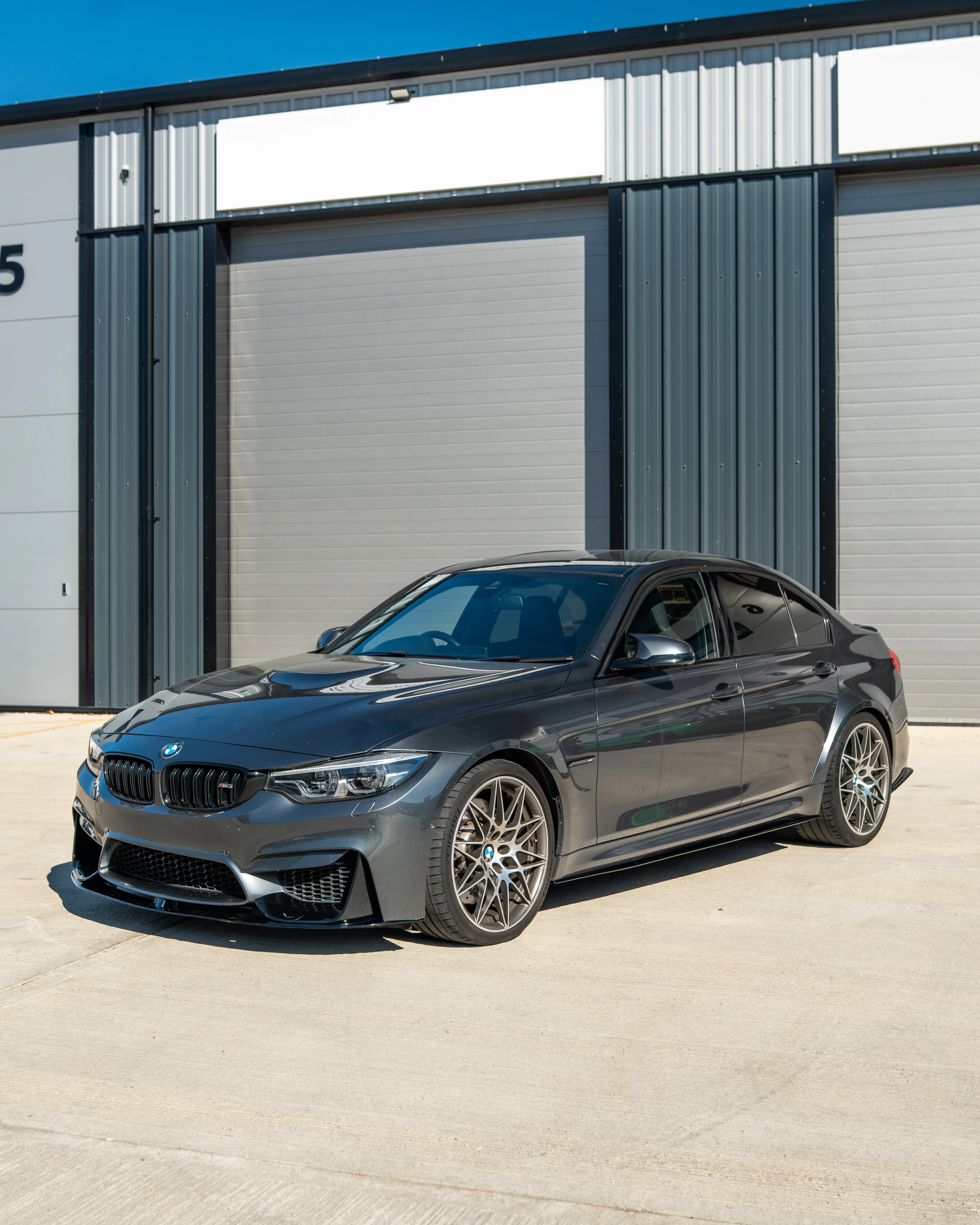 BMW M3/M4 (F80 F82 F83) GLOSS BLACK SPLITTER - MP STYLE-Splitter-BLAK BY CT-CT Carbon - High-quality carbon fiber and gloss black aerodynamic parts for premium sports and luxury vehicles.