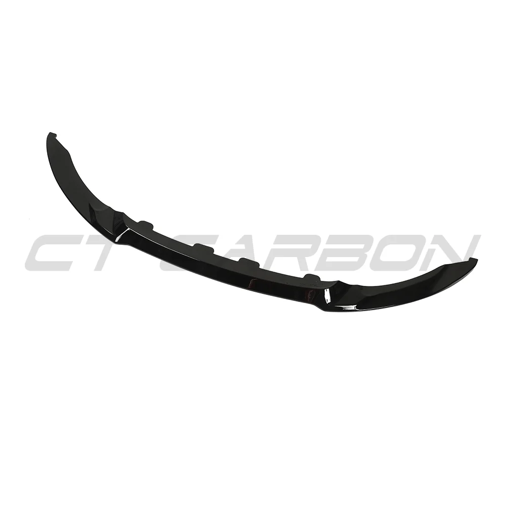 BMW M3/M4 (F80 F82 F83) GLOSS BLACK SPLITTER - CS STYLE-Splitter-BLAK BY CT-CT Carbon - High-quality carbon fiber and gloss black aerodynamic parts for premium sports and luxury vehicles.
