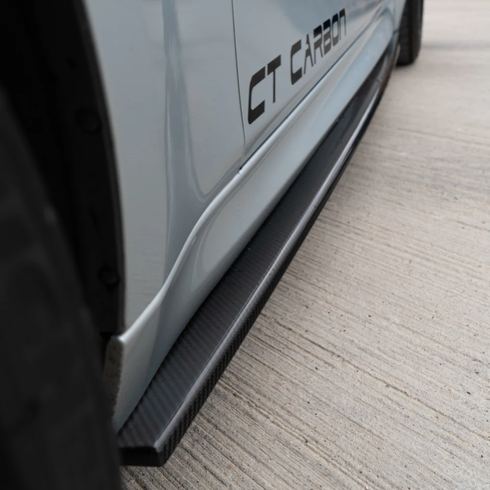 BMW M3/M4 (F80 F82 F83) 2014-2020 PRE-PREG CARBON FIBRE SIDE SKIRTS-Side Skirts-CT CARBON-CT Carbon - High-quality carbon fiber and gloss black aerodynamic parts for premium sports and luxury vehicles.