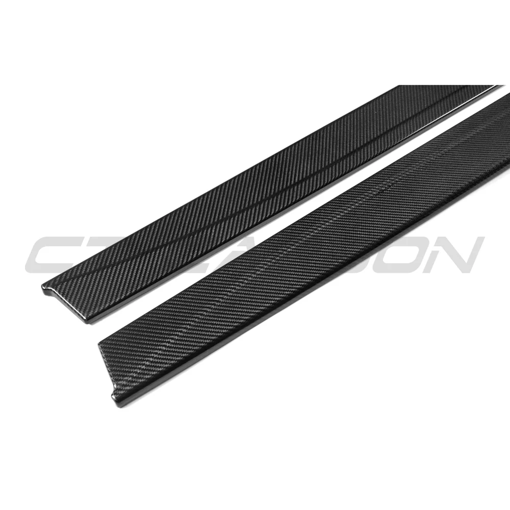 BMW M3/M4 (F80 F82 F83) 2014-2020 PRE-PREG CARBON FIBRE SIDE SKIRTS-Side Skirts-CT CARBON-CT Carbon - High-quality carbon fiber and gloss black aerodynamic parts for premium sports and luxury vehicles.