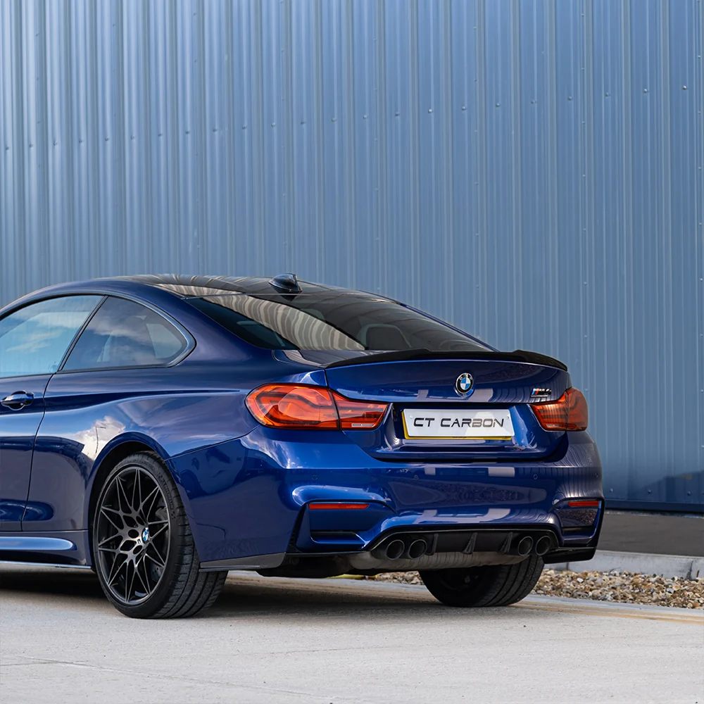 BMW M3/M4 (F80 F82 F83) CARBON FIBRE REAR BUMPER CORNERS-Accessories-CT CARBON-CT Carbon - High-quality carbon fiber and gloss black aerodynamic parts for premium sports and luxury vehicles.
