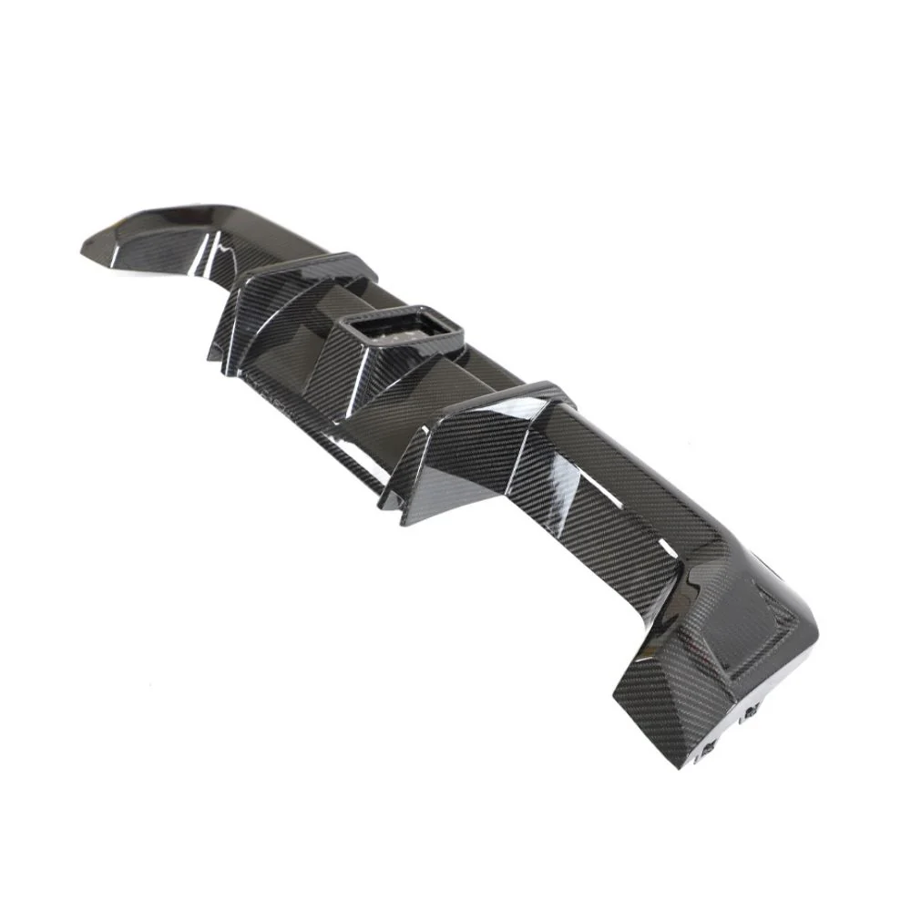 BMW M3/M4 G80/G81/G82/G83 CARBON FIBRE DIFFUSER WITH LED - CT DESIGN-Diffuser-CT CARBON-CT Carbon - High-quality carbon fiber and gloss black aerodynamic parts for premium sports and luxury vehicles.