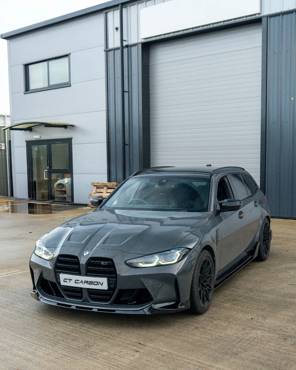 BMW M3 & M4 G80/G81/G82/G83 GLOSS BLACK SPLITTER - MP STYLE-Splitter-BLAK BY CT-CT Carbon - High-quality carbon fiber and gloss black aerodynamic parts for premium sports and luxury vehicles.