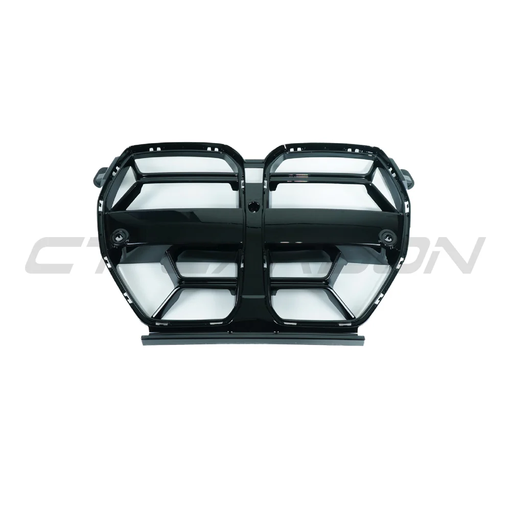 BMW M3 & M4 G80/G81/G82/G83 GLOSS BLACK GRILLE - CSL STYLE-Grille-BLAK BY CT-CT Carbon - High-quality carbon fiber and gloss black aerodynamic parts for premium sports and luxury vehicles.