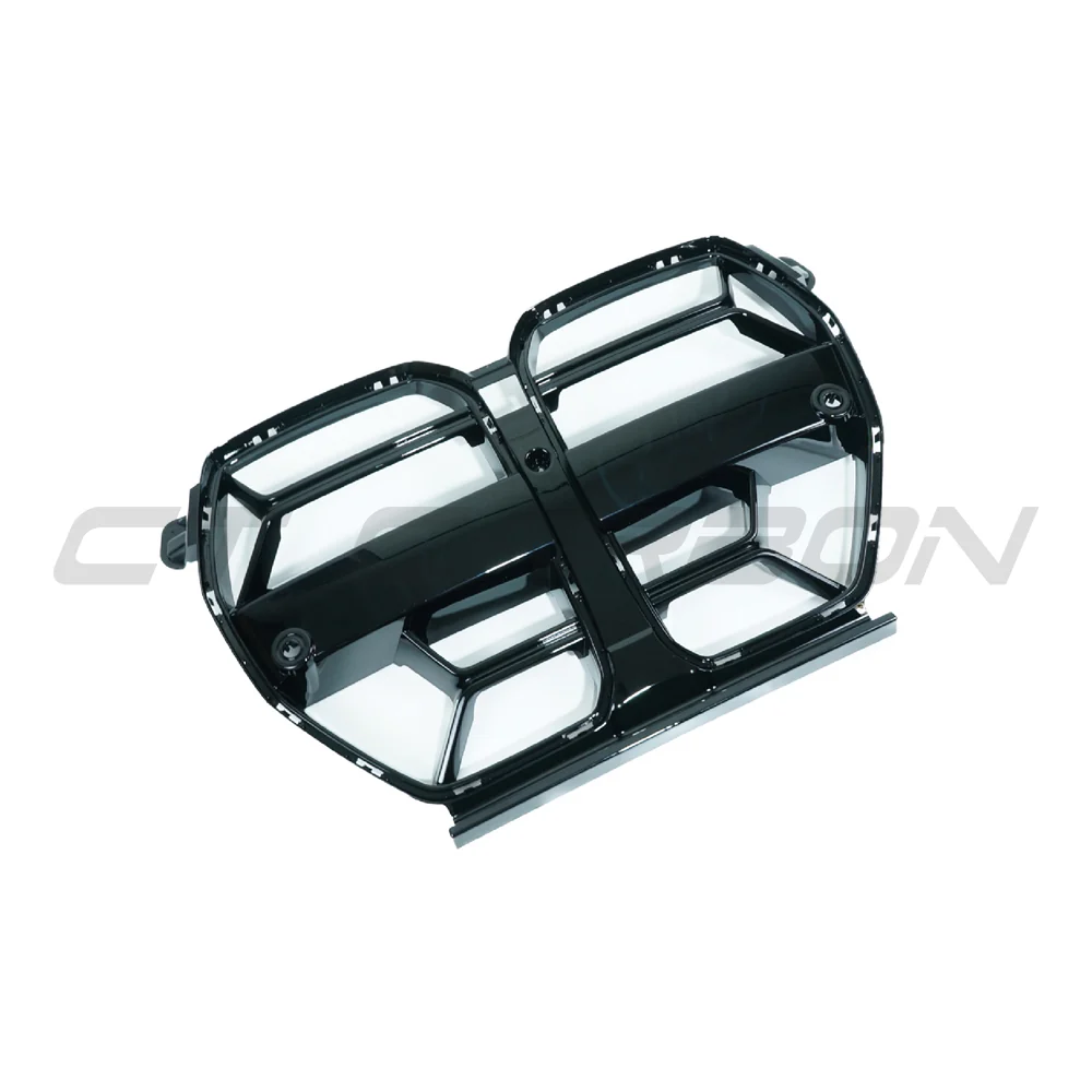 BMW M3 & M4 G80/G81/G82/G83 GLOSS BLACK GRILLE - CSL STYLE-Grille-BLAK BY CT-CT Carbon - High-quality carbon fiber and gloss black aerodynamic parts for premium sports and luxury vehicles.