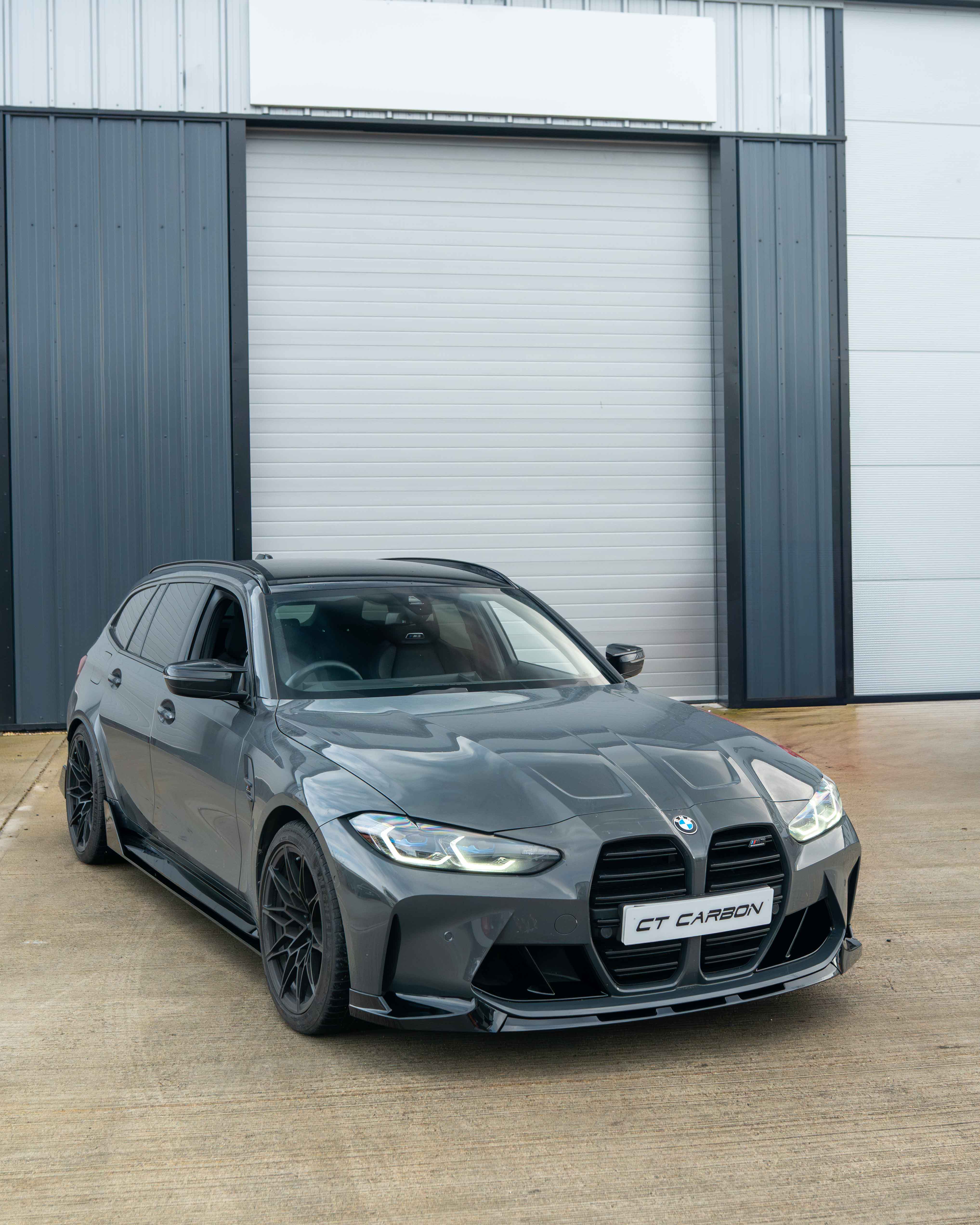 BMW M3 & M4 G80/G81/G82/G83 GLOSS BLACK SPLITTER - MP STYLE-Splitter-BLAK BY CT-CT Carbon - High-quality carbon fiber and gloss black aerodynamic parts for premium sports and luxury vehicles.