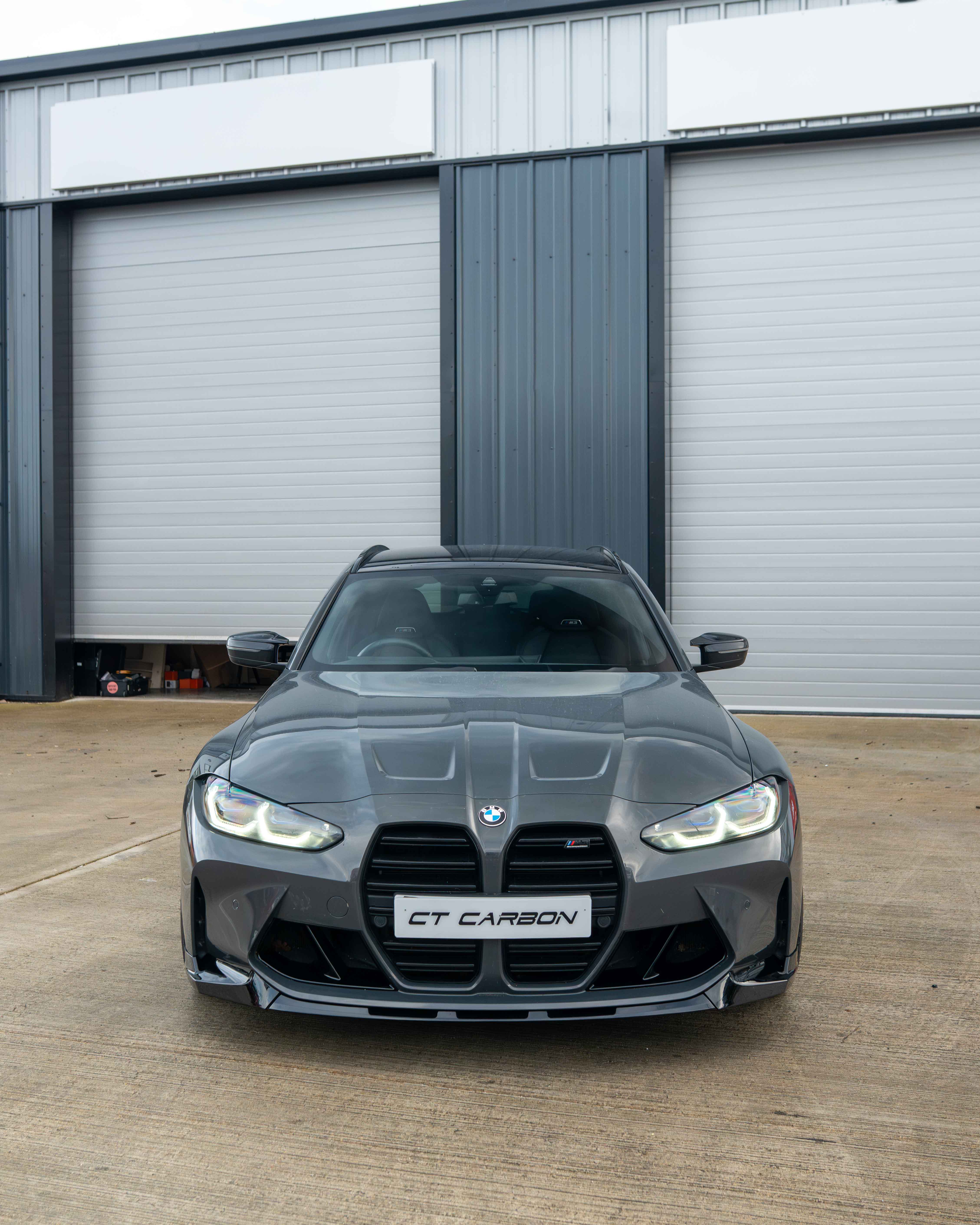 BMW M3 & M4 G80/G81/G82/G83 GLOSS BLACK SPLITTER - MP STYLE-Splitter-BLAK BY CT-CT Carbon - High-quality carbon fiber and gloss black aerodynamic parts for premium sports and luxury vehicles.