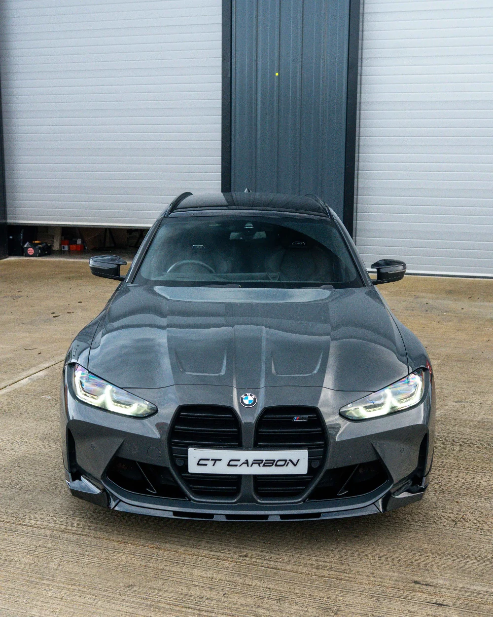 BMW M3 & M4 G80/G81/G82/G83 GLOSS BLACK SPLITTER - MP STYLE-Splitter-BLAK BY CT-CT Carbon - High-quality carbon fiber and gloss black aerodynamic parts for premium sports and luxury vehicles.