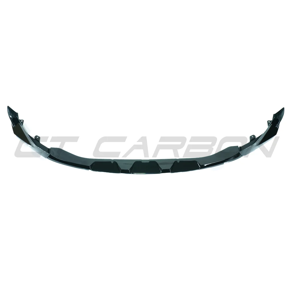 BMW M3 & M4 G80/G81/G82/G83 GLOSS BLACK SPLITTER - MP STYLE-Splitter-BLAK BY CT-CT Carbon - High-quality carbon fiber and gloss black aerodynamic parts for premium sports and luxury vehicles.