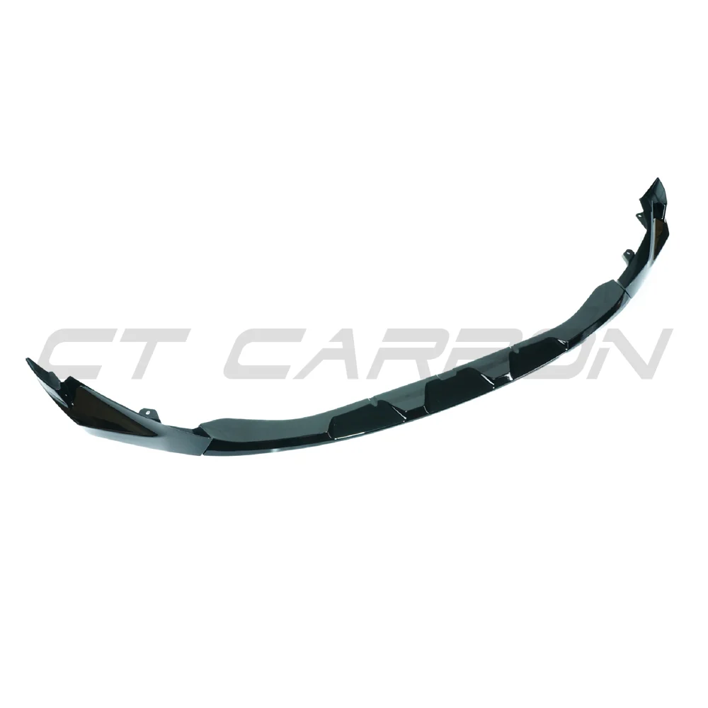 BMW M3 & M4 G80/G81/G82/G83 GLOSS BLACK SPLITTER - MP STYLE-Splitter-BLAK BY CT-CT Carbon - High-quality carbon fiber and gloss black aerodynamic parts for premium sports and luxury vehicles.