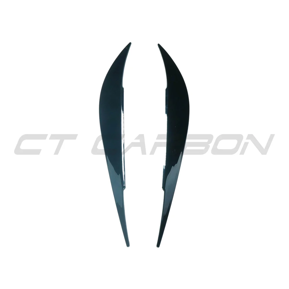 BMW M4 F82 / F83 & F32/F33/F36 4 SERIES GLOSS BLACK HEADLIGHT EYEBROWS/EYELIDS-Grille-BLAK BY CT-CT Carbon - High-quality carbon fiber and gloss black aerodynamic parts for premium sports and luxury vehicles.