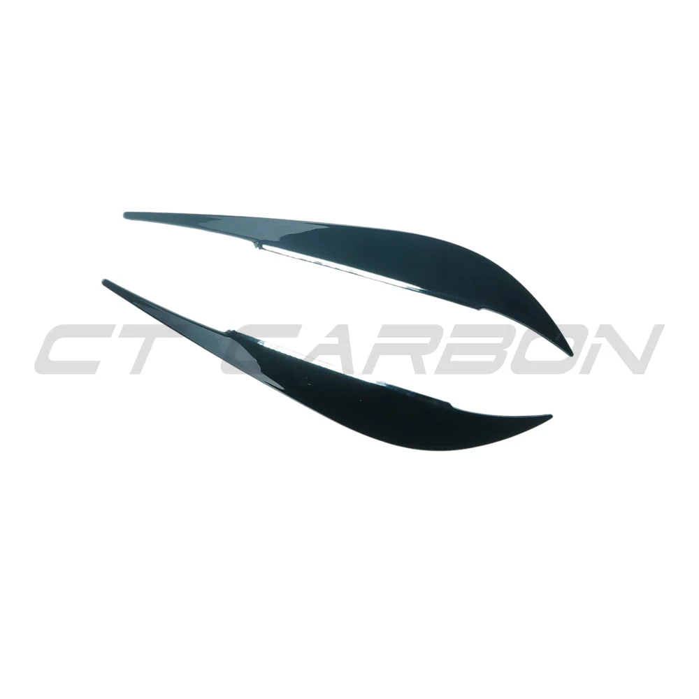 BMW M4 F82 / F83 & F32/F33/F36 4 SERIES GLOSS BLACK HEADLIGHT EYEBROWS/EYELIDS-Grille-BLAK BY CT-CT Carbon - High-quality carbon fiber and gloss black aerodynamic parts for premium sports and luxury vehicles.