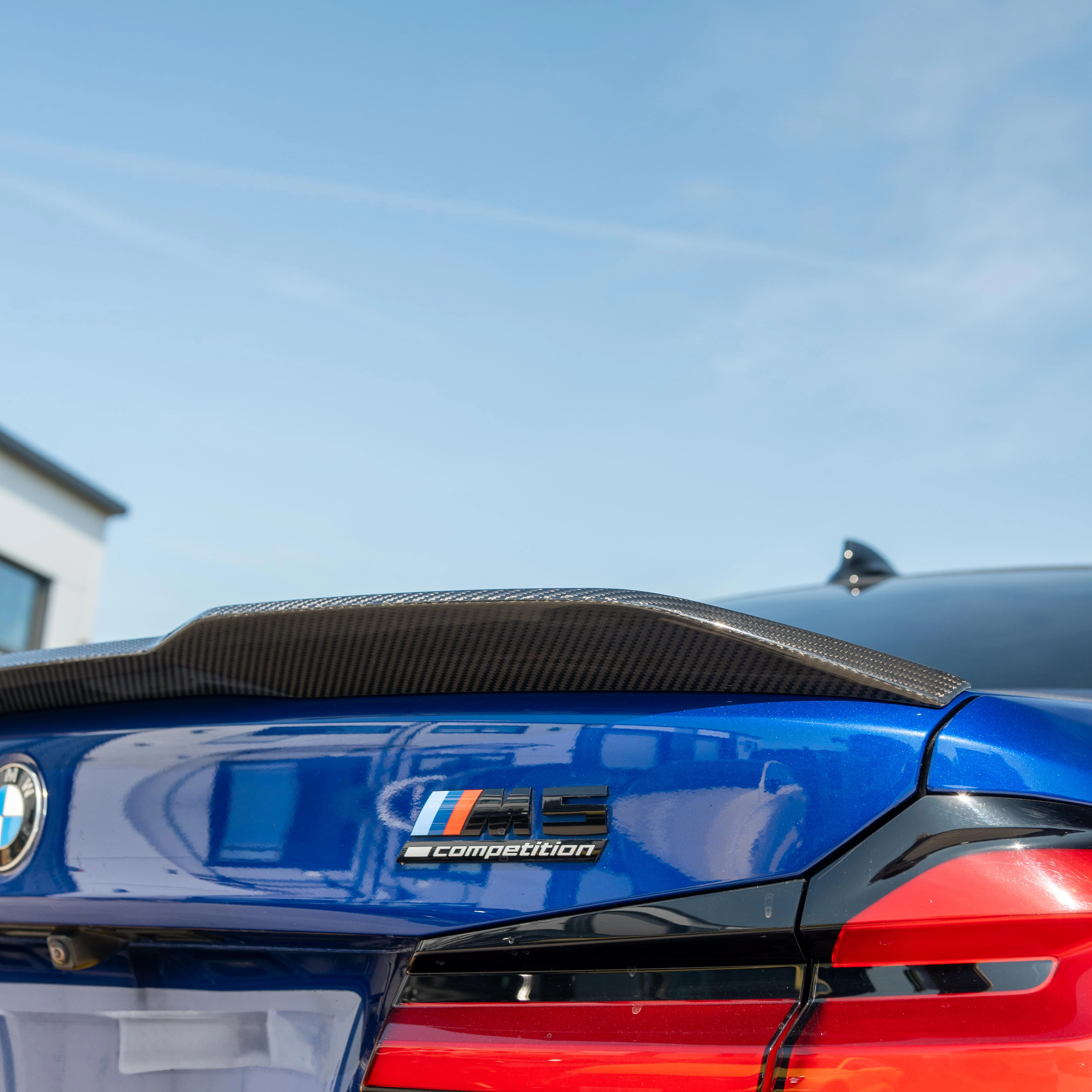 BMW M5 F90 & G30 5 SERIES CARBON FIBRE SPOILER - MP STYLE-Spoiler-CT CARBON-CT Carbon - High-quality carbon fiber and gloss black aerodynamic parts for premium sports and luxury vehicles.