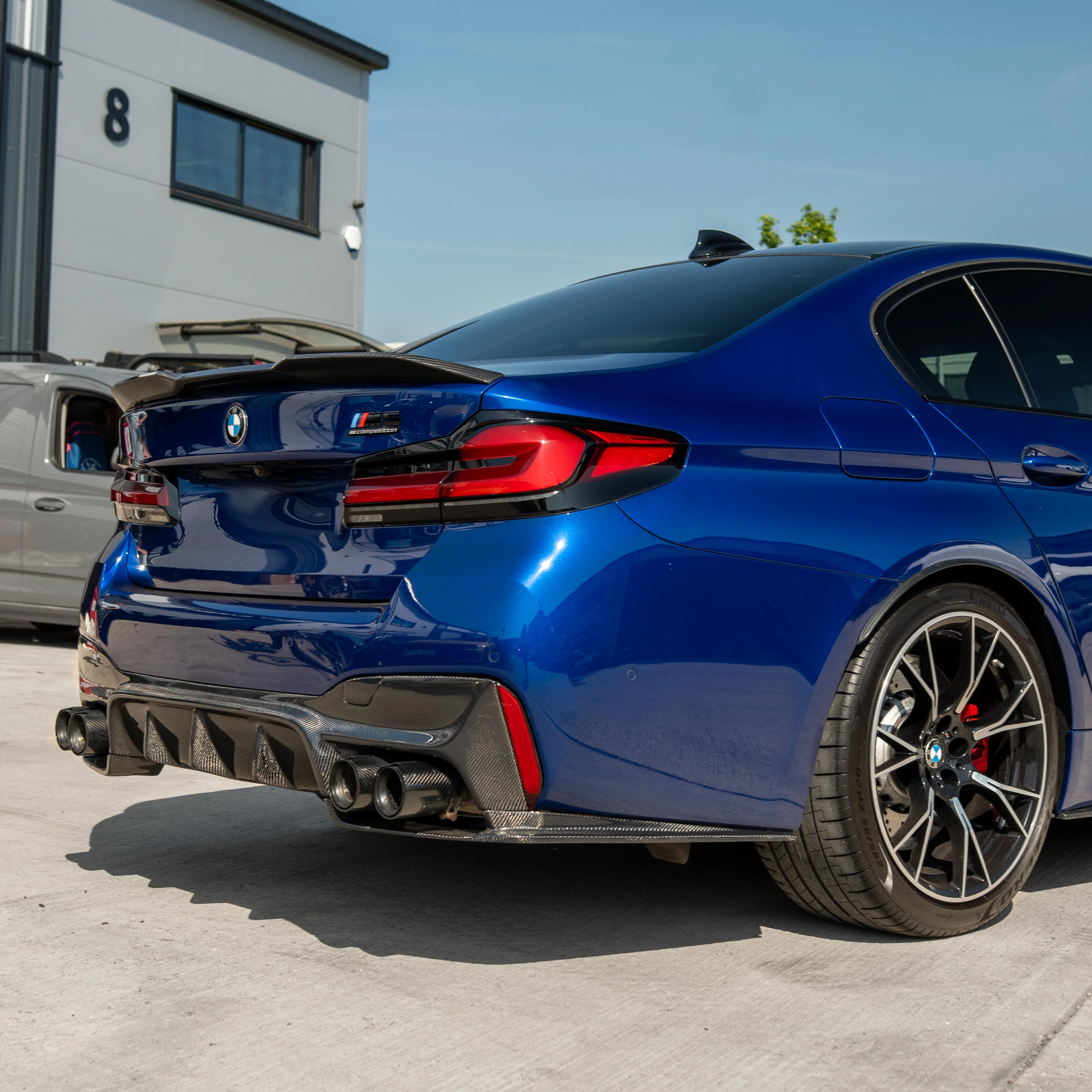 BMW M5 F90 & G30 5 SERIES CARBON FIBRE SPOILER - MP STYLE-Spoiler-CT CARBON-CT Carbon - High-quality carbon fiber and gloss black aerodynamic parts for premium sports and luxury vehicles.