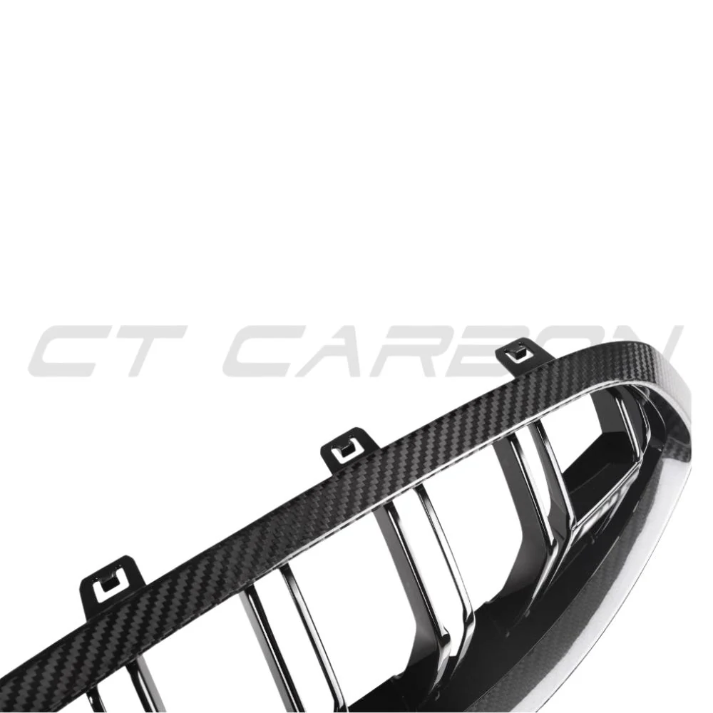 BMW M8 F91/F92/F93 2019+ CARBON FIBRE GRILLE-Accessories-CT CARBON-CT Carbon - High-quality carbon fiber and gloss black aerodynamic parts for premium sports and luxury vehicles.