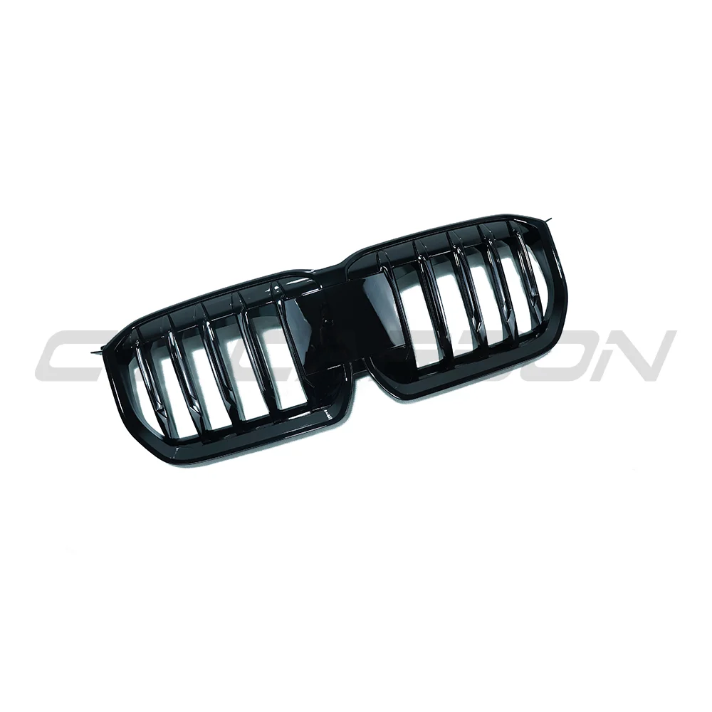 BMW U11 X1 2023+ GLOSS BLACK SINGLE SLAT GRILLE-Grille-BLAK BY CT-CT Carbon - High-quality carbon fiber and gloss black aerodynamic parts for premium sports and luxury vehicles.