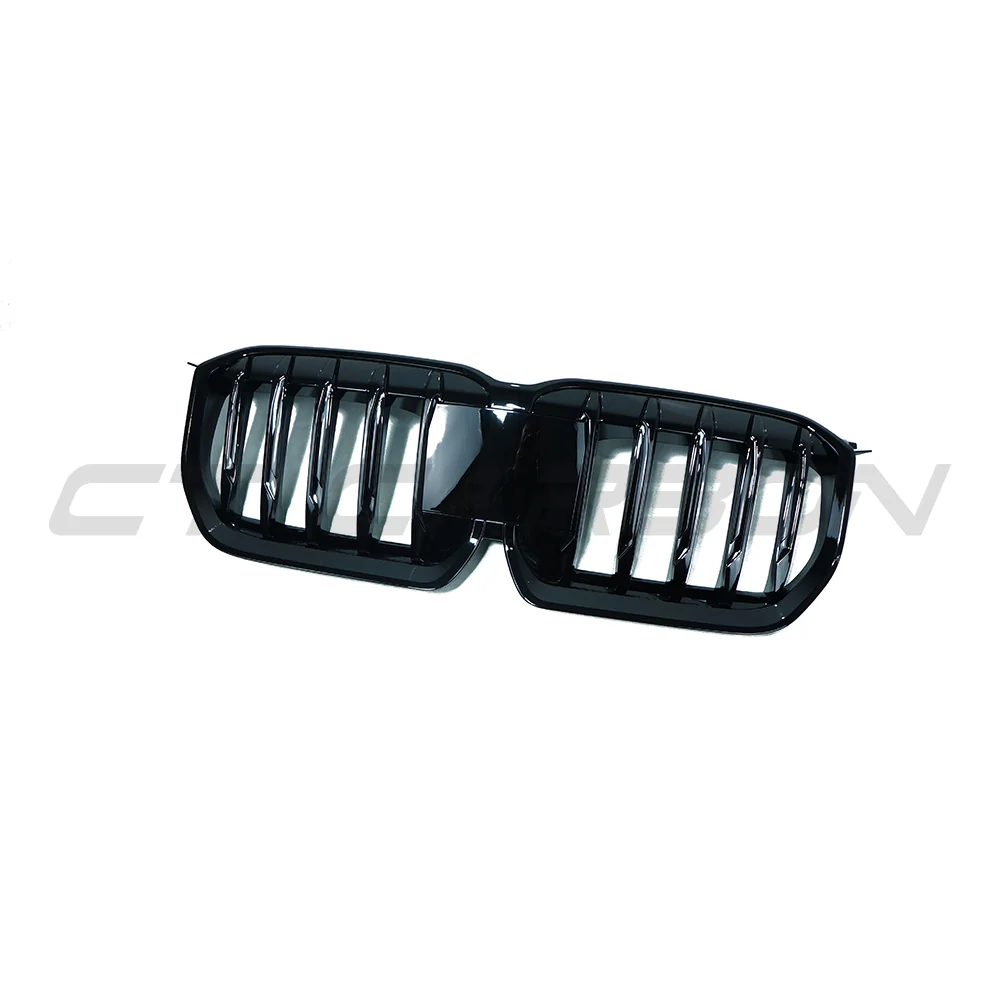 BMW U11 X1 2023+ GLOSS BLACK SINGLE SLAT GRILLE-Grille-BLAK BY CT-CT Carbon - High-quality carbon fiber and gloss black aerodynamic parts for premium sports and luxury vehicles.