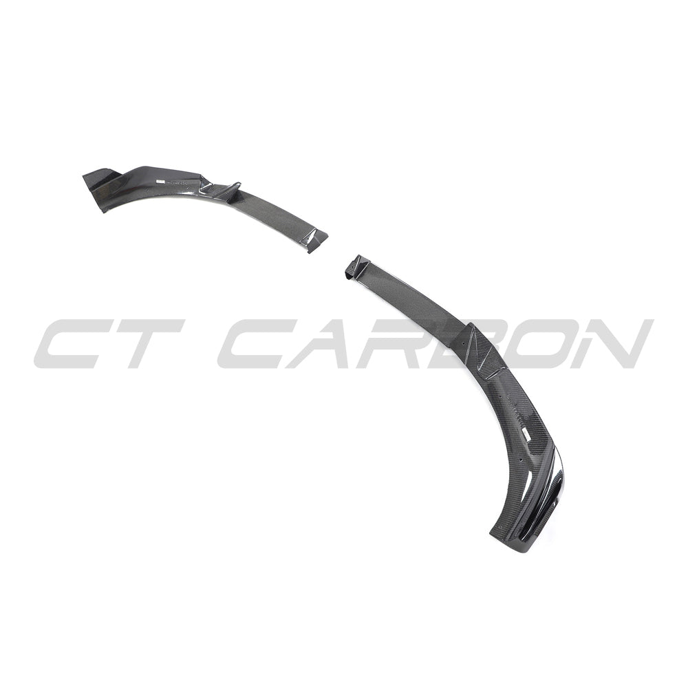 BMW X3M/X4M F97/F98 LCI 2022+ CARBON FIBRE SPLITTER-Splitter-CT CARBON-CT Carbon - High-quality carbon fiber and gloss black aerodynamic parts for premium sports and luxury vehicles.