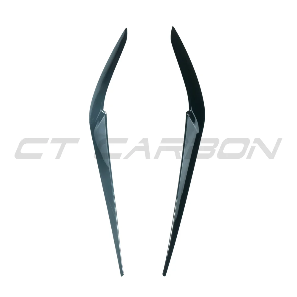 BMW X5 G05 & F95 X5M GLOSS BLACK HEADLIGHT EYEBROWS/EYELIDS-Accessories-BLAK BY CT-CT Carbon - High-quality carbon fiber and gloss black aerodynamic parts for premium sports and luxury vehicles.