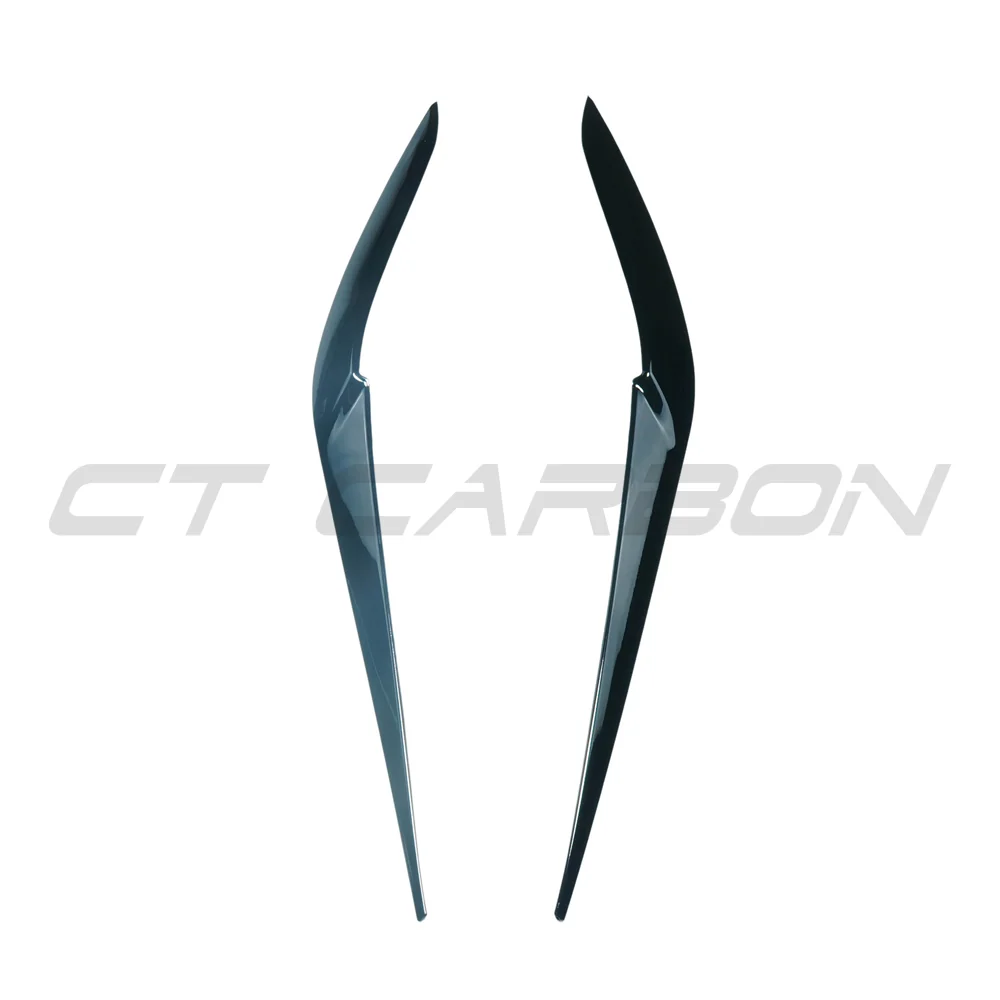 BMW X5 G05 & F95 X5M GLOSS BLACK HEADLIGHT EYEBROWS/EYELIDS-Accessories-BLAK BY CT-CT Carbon - High-quality carbon fiber and gloss black aerodynamic parts for premium sports and luxury vehicles.