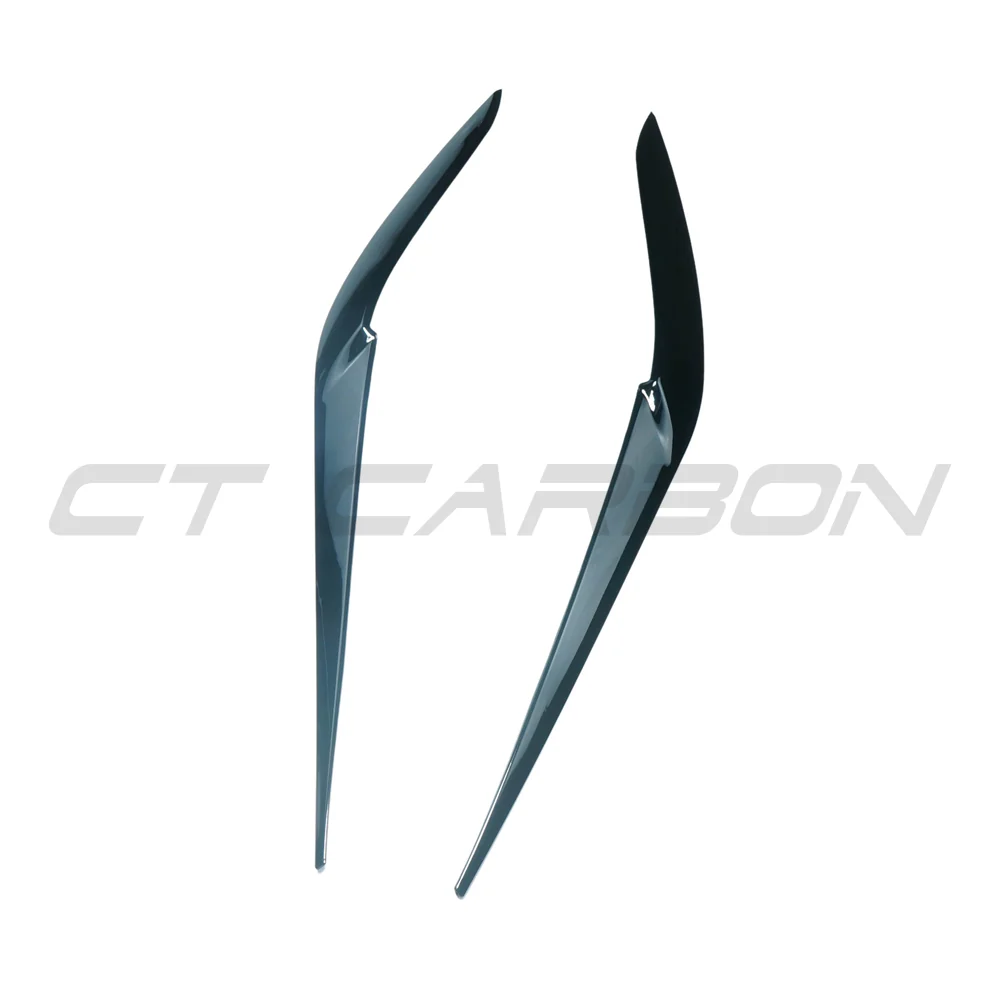 BMW X5 G05 & F95 X5M GLOSS BLACK HEADLIGHT EYEBROWS/EYELIDS-Accessories-BLAK BY CT-CT Carbon - High-quality carbon fiber and gloss black aerodynamic parts for premium sports and luxury vehicles.