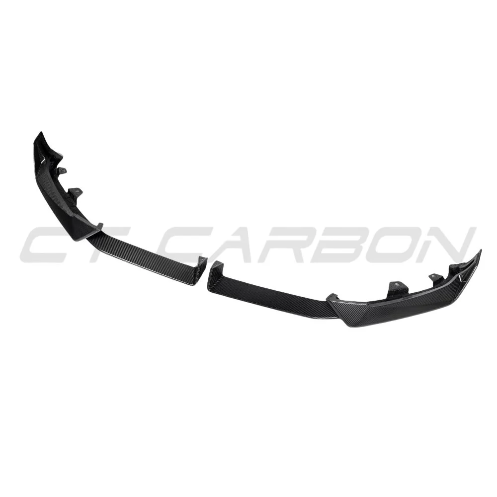 BMW X6 G06 LCI 2024+ CARBON FIBRE FRONT SPLITTER-Splitter-CT CARBON-CT Carbon - High-quality carbon fiber and gloss black aerodynamic parts for premium sports and luxury vehicles.
