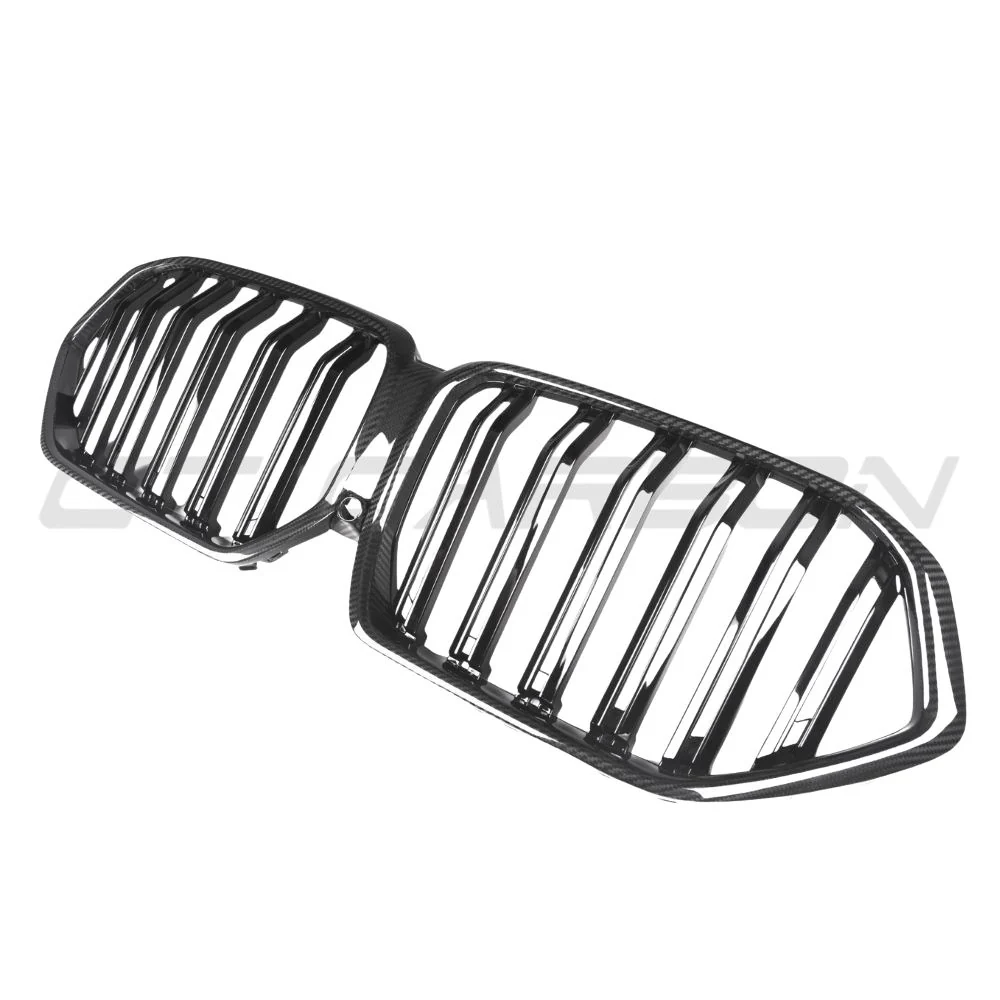 BMW X6 G06 LCI DOUBLE SLAT CARBON FIBRE FRONT GRILLE-Grille-CT CARBON-CT Carbon - High-quality carbon fiber and gloss black aerodynamic parts for premium sports and luxury vehicles.