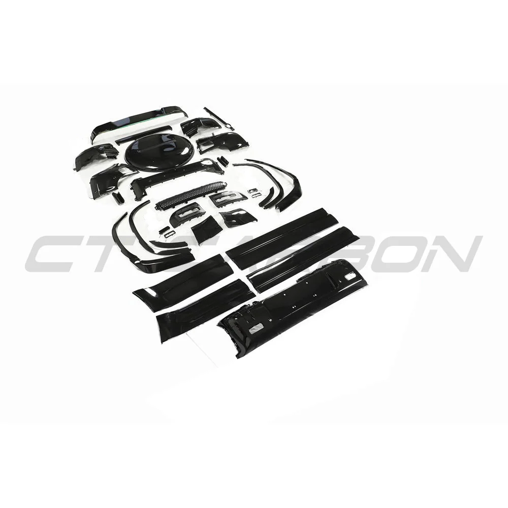 LAND ROVER DEFENDER L663 110 GLOSS BLACK KIT-Kit-BLAK BY CT-CT Carbon - High-quality carbon fiber and gloss black aerodynamic parts for premium sports and luxury vehicles.