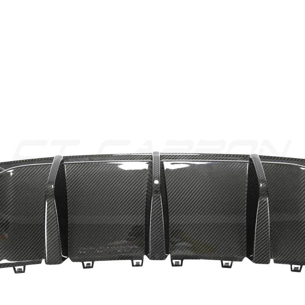 AUDI RS3 8Y 2022-2024 SALOON CARBON FIBRE DIFFUSER - CT DESIGN-Diffuser-CT CARBON-CT Carbon - High-quality carbon fiber and gloss black aerodynamic parts for premium sports and luxury vehicles.