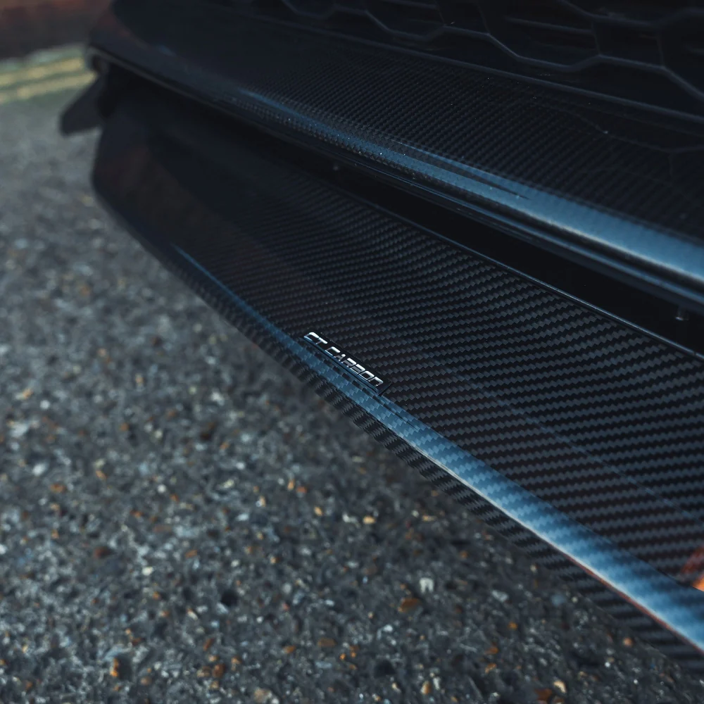 AUDI RSQ8 2020-2025 CARBON FIBRE FRONT SPLITTER - CT DESIGN-Splitter-CT CARBON-CT Carbon - High-quality carbon fiber and gloss black aerodynamic parts for premium sports and luxury vehicles.