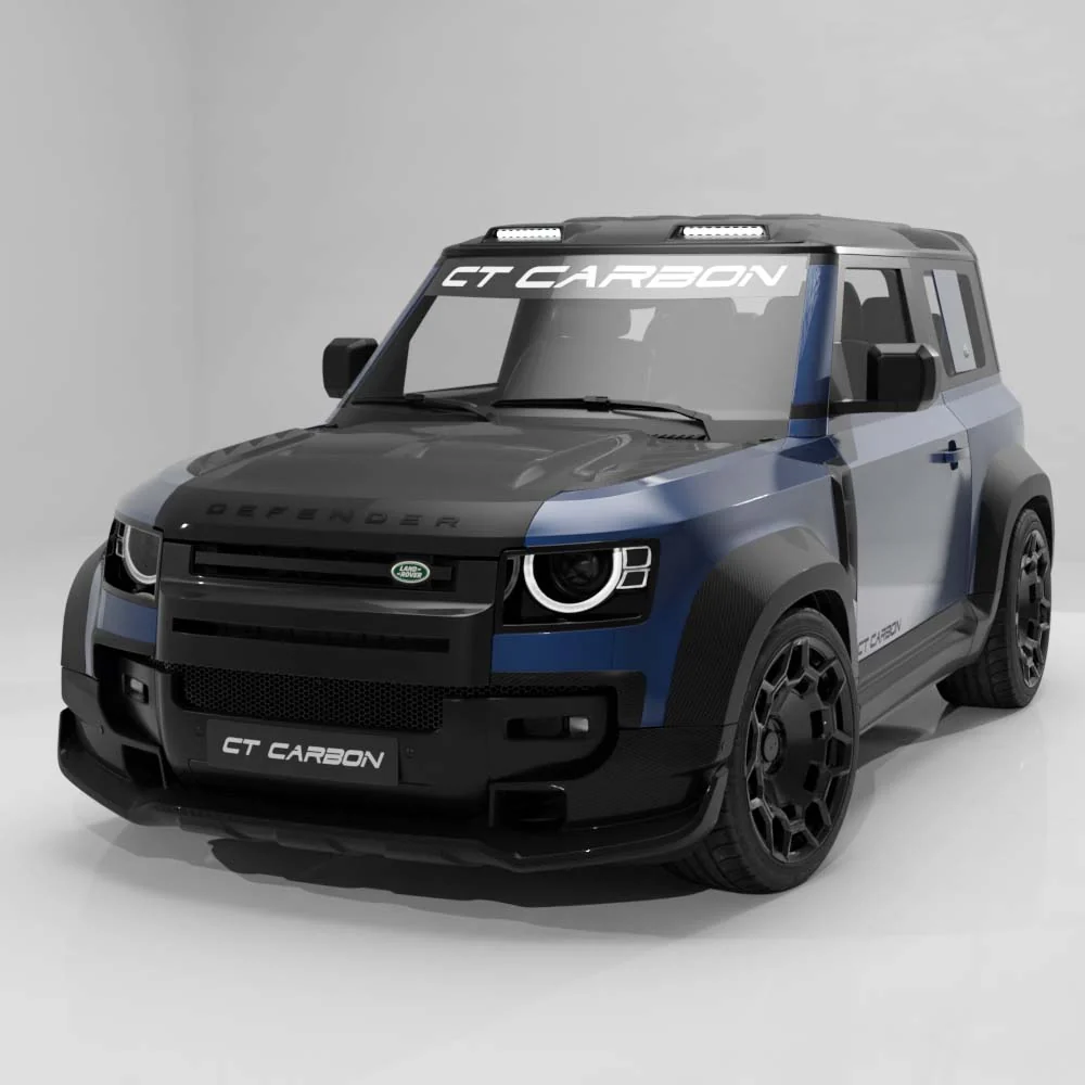 DEFENDER 90/110/130 2020+ CARBON FIBRE FRONT BUMPER TRIM - CT DESIGN