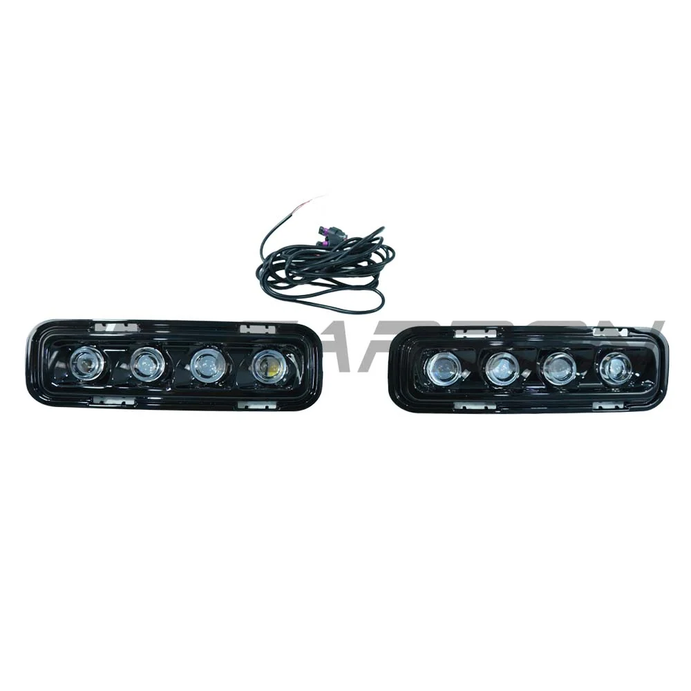 DEFENDER 90/110/130 L663 2020+ GLOSS BLACK LED FOG LIGHTS