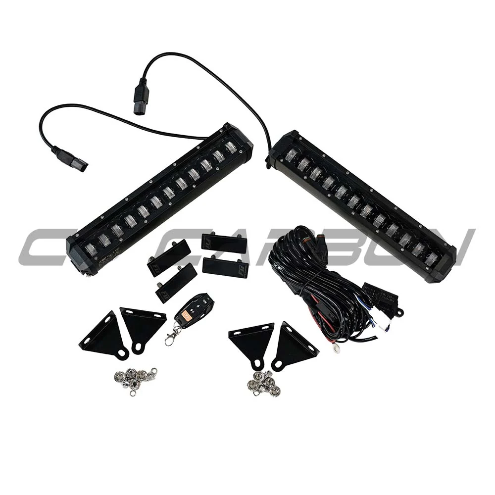 DEFENDER 90/110/130 L663 2020+ GLOSS BLACK LED FRONT BUMPER LIGHTS