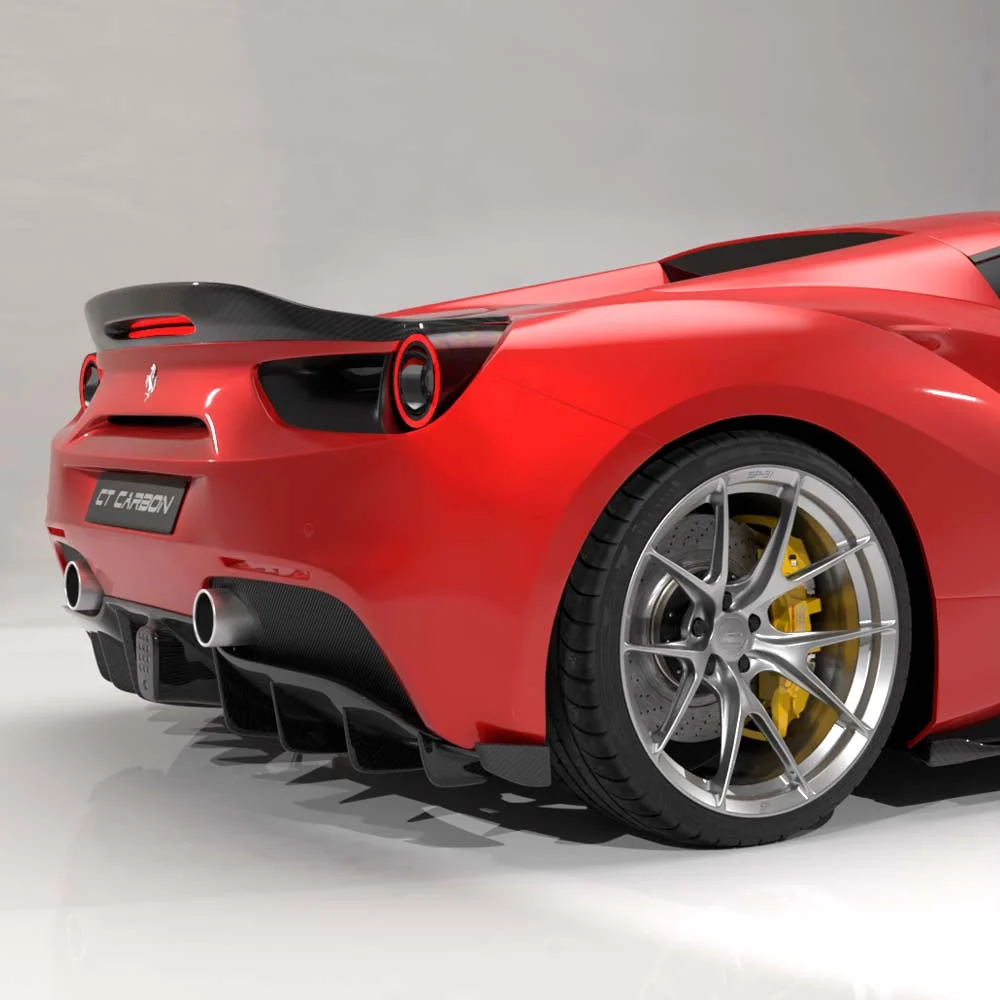 FERRARI 488 GTB COUPE & SPIDER CARBON FIBRE DIFFUSER - CT DESIGN