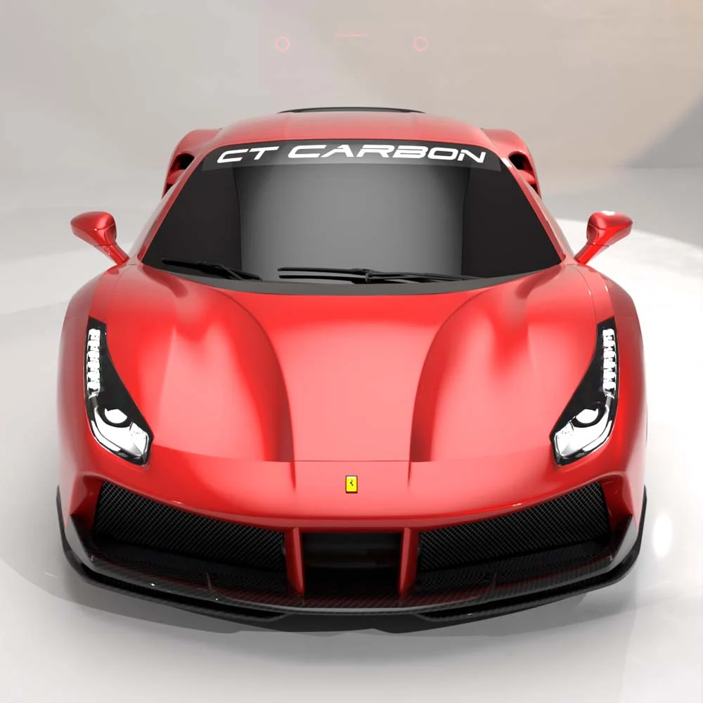 FERRARI 488 GTB COUPE & SPIDER CARBON FIBRE SPLITTER - CT DESIGN