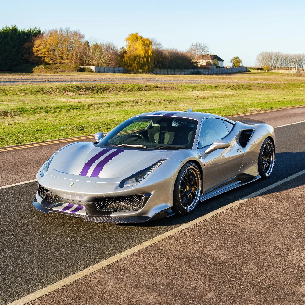 FERRARI 488 PISTA CARBON FIBRE SIDE SKIRTS - CT DESIGN