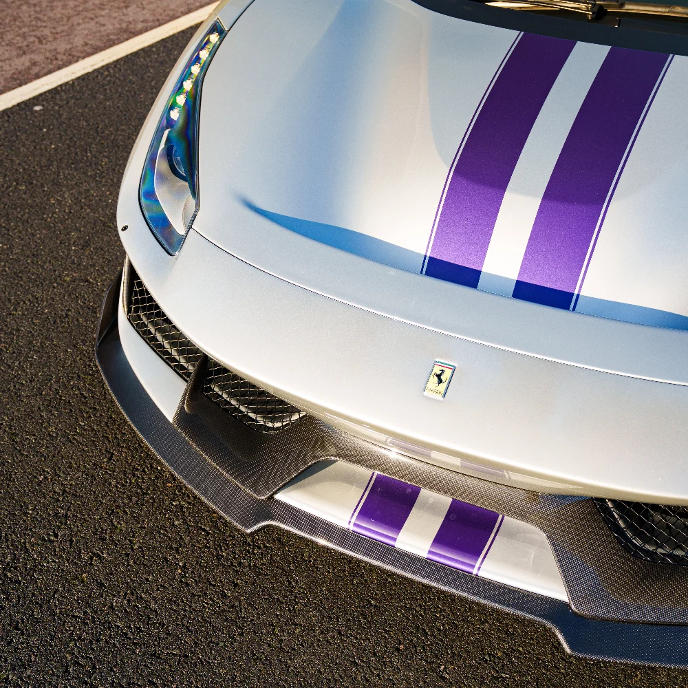 FERRARI 488 PISTA CARBON FIBRE SPLITTER - CT DESIGN