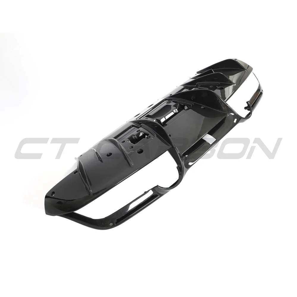 FERRARI F8 2019-2023 CARBON FIBRE DIFFUSER-Diffuser-CT CARBON-CT Carbon - High-quality carbon fiber and gloss black aerodynamic parts for premium sports and luxury vehicles.