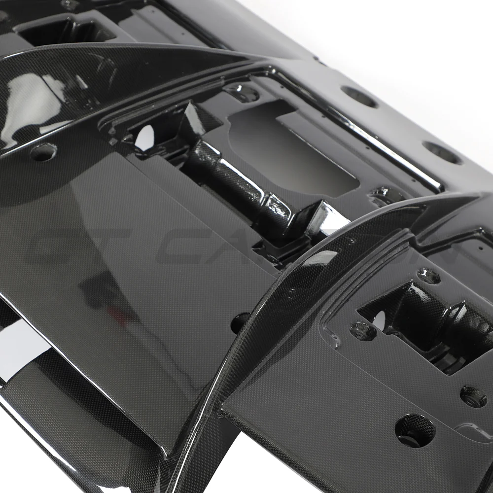 FERRARI F8 2019-2023 CARBON FIBRE DIFFUSER-Diffuser-CT CARBON-CT Carbon - High-quality carbon fiber and gloss black aerodynamic parts for premium sports and luxury vehicles.