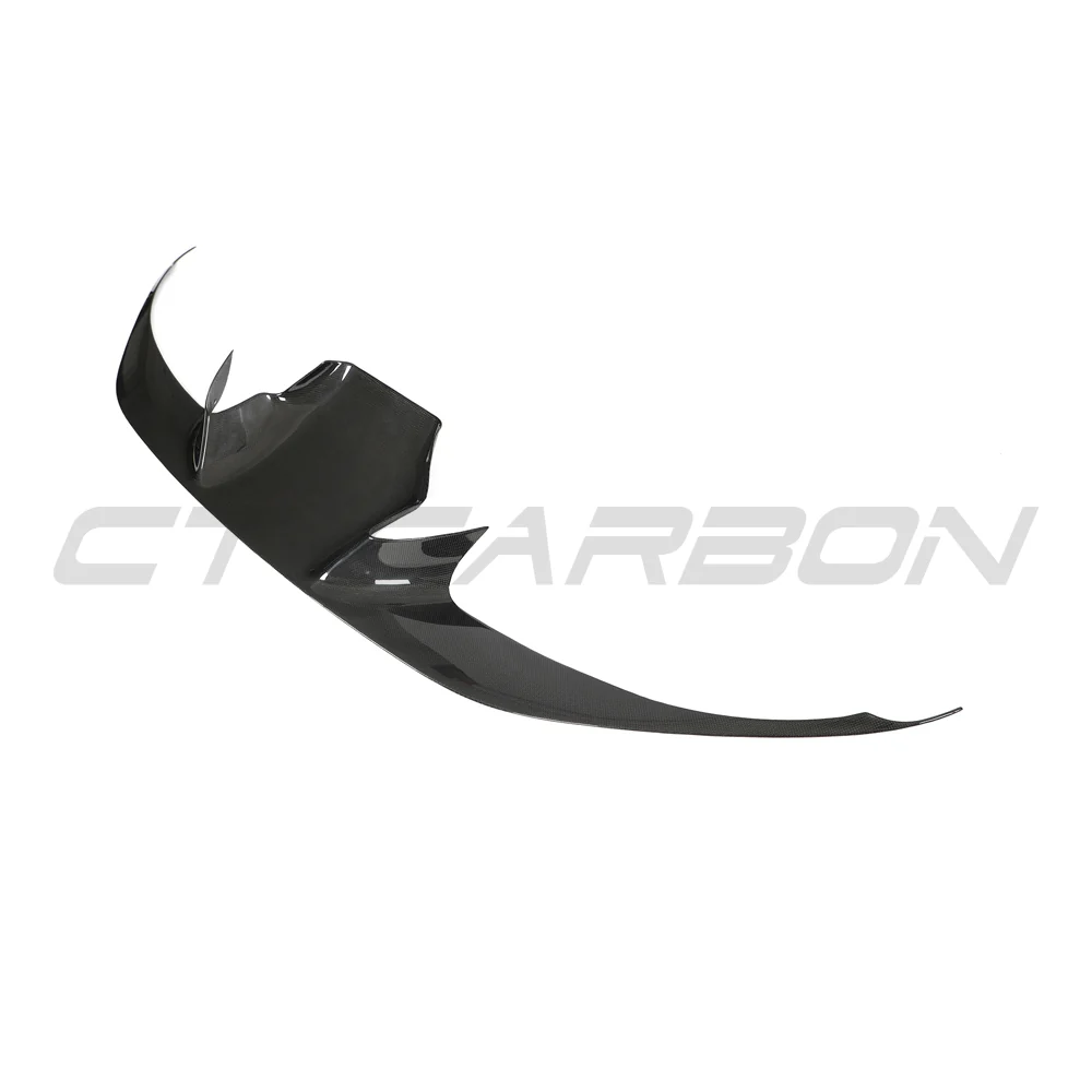 FERRARI F8 2019-2023 FRONT BUMPER CARBON FIBRE TRIM-Splitter-CT CARBON-CT Carbon - High-quality carbon fiber and gloss black aerodynamic parts for premium sports and luxury vehicles.